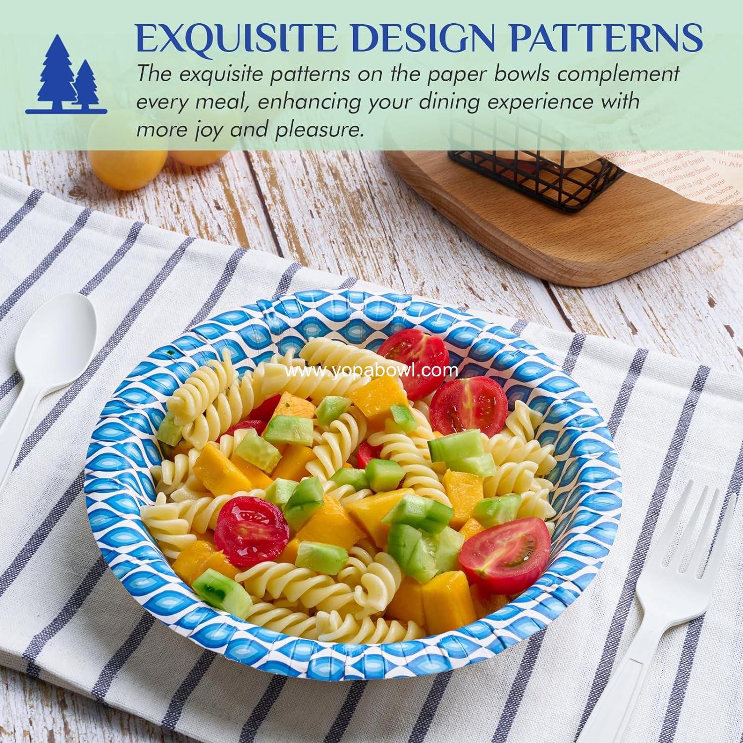 Wholesale 20 Oz Disposable Paper Bowls, 180 Count Soak Proof Large Bowls for Breakfast, Lunch, and Dinner - Factory