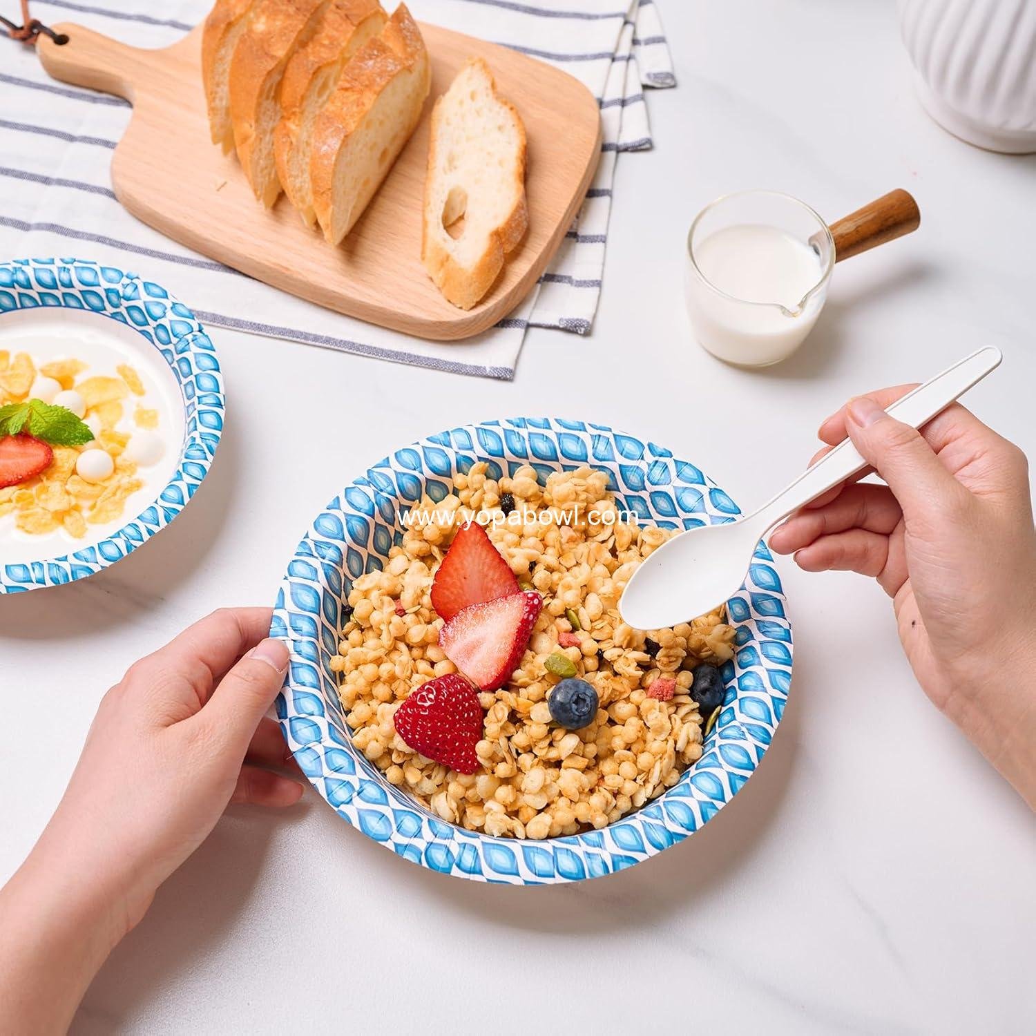 Wholesale 20 Oz Disposable Paper Bowls, 180 Count Soak Proof Large Bowls for Breakfast, Lunch, and Dinner - Factory