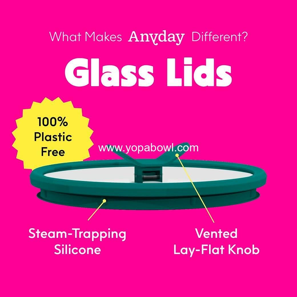 Wholesale 7-Cup Glass Food Storage with Glass Lid, Round Shallow Dish | Plastic-Free Meal Prep & Microwave Cookware | Stackable Airtight Container with Vented Lid for Microwave Reheating Factory