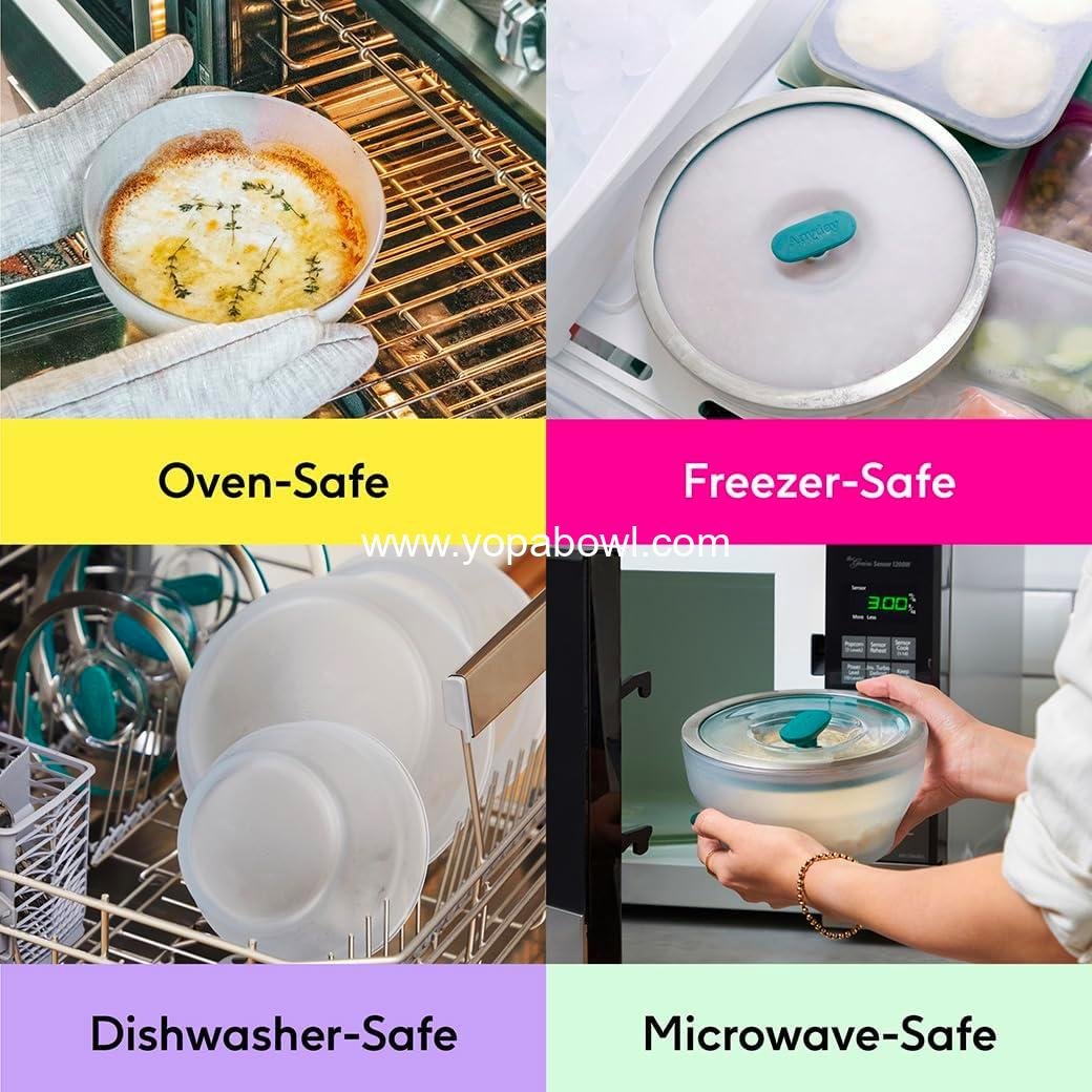 Wholesale 7-Cup Glass Food Storage with Glass Lid, Round Shallow Dish | Plastic-Free Meal Prep & Microwave Cookware | Stackable Airtight Container with Vented Lid for Microwave Reheating Factory