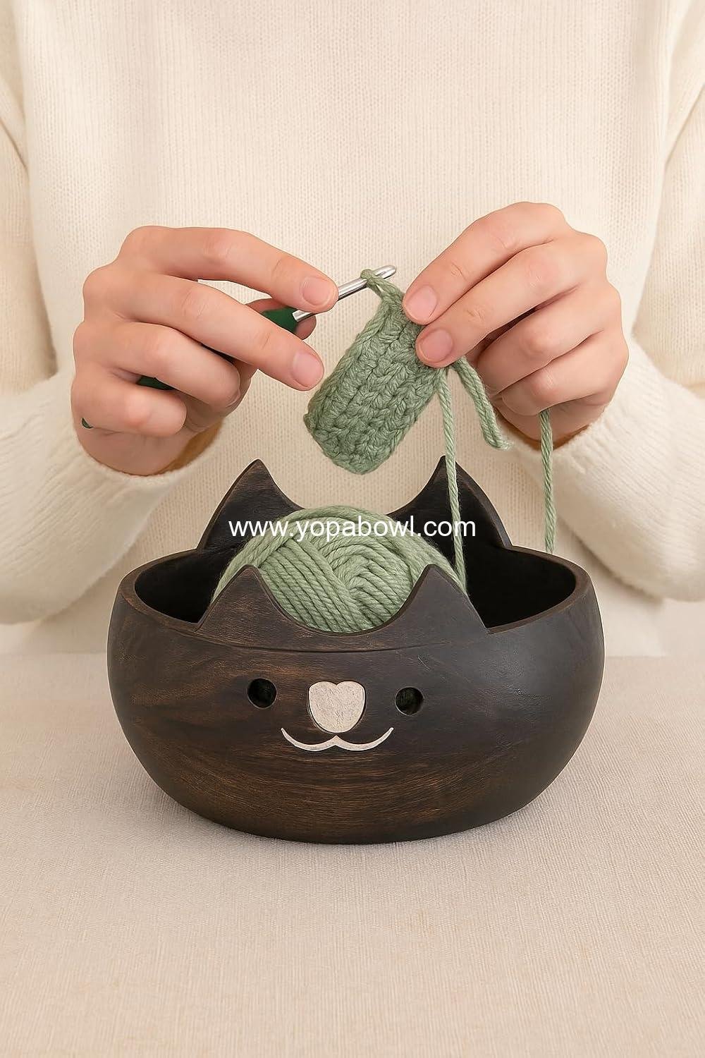 Wholesale Large Crochet Yarn Holder - Christmas Gifts for Women, Cat Yarn Bowl, Handmade Knitting Accessories Organizer, 7 x 3 Inches - Factory Wholesale Large Crochet Yarn Holder - Christmas Gifts for Women, Cat Yarn Bowl, Handmade Knitting Accessories Organizer, 7 x 3 Inches - Factory
