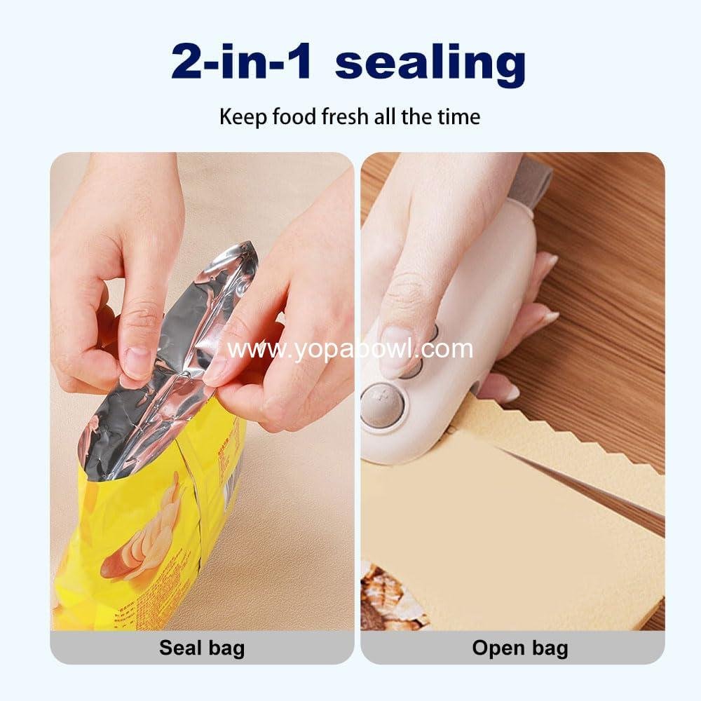 Wholesale Portable Mini Bag Sealer, 2025 Upgrade Handheld Vacuum Food Sealer for Plastic and Snack Bags, Rechargeable for Travelers (White) Factory Wholesale Portable Mini Bag Sealer, 2025 Upgrade Handheld Vacuum Food Sealer for Plastic and Snack Bags, Rechargeable for Travelers (White) Factory