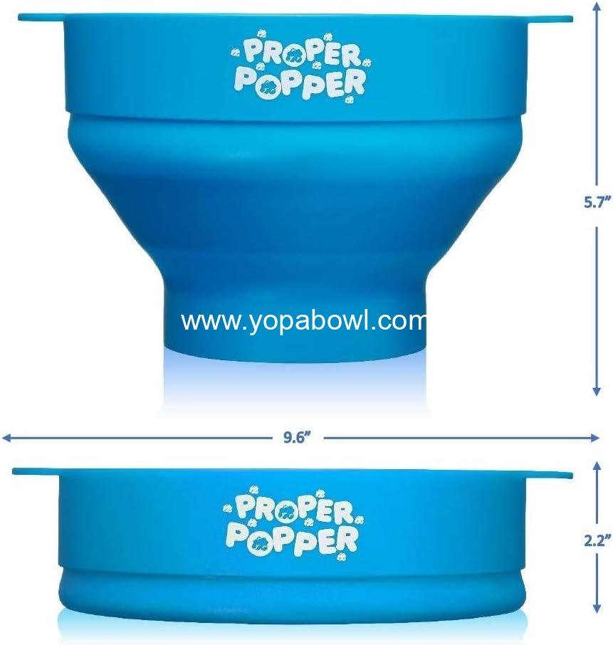 Wholesale Silicone Microwave Popcorn Maker - Collapsible BPA Free Bowl, Dishwasher Safe, 16-Cup Capacity - Turquoise Factory