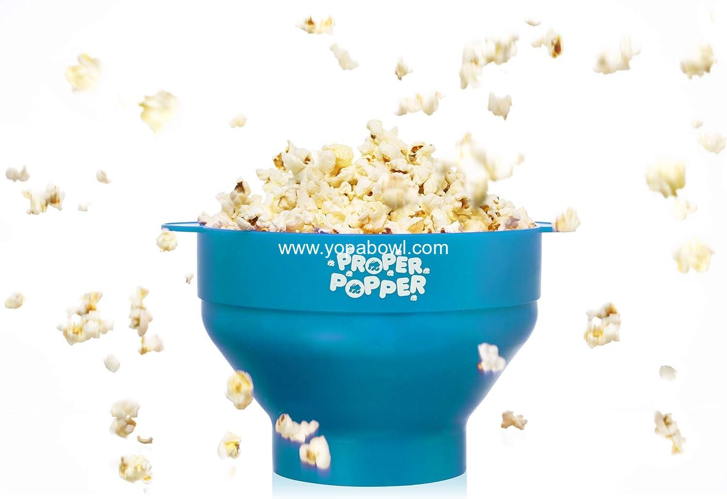 Wholesale Silicone Microwave Popcorn Maker - Collapsible BPA Free Bowl, Dishwasher Safe, 16-Cup Capacity - Turquoise Factory