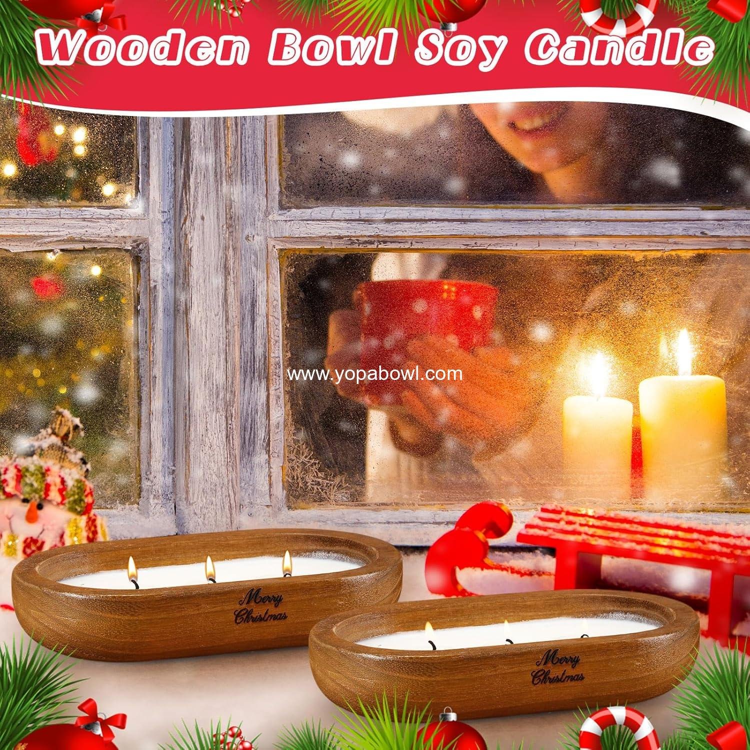 Wholesale 2 Pack Dough Bowl Christmas Candle 9.4 x 5.7 x 1.8 Inch Scented 3 Wick Decorative Candles for Home Decor Farmhouse Gift for Christmas Factory Wholesale 2 Pack Dough Bowl Christmas Candle 9.4 x 5.7 x 1.8 Inch Scented 3 Wick Decorative Candles for Home Decor Farmhouse Gift for Christmas Factory