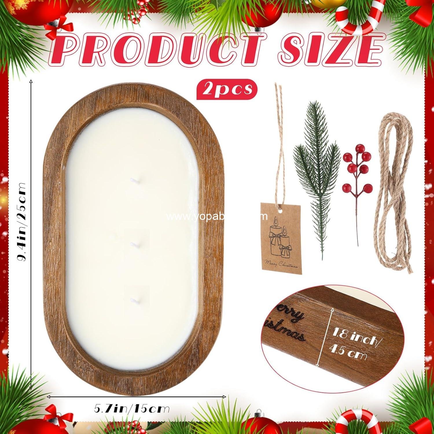 Wholesale 2 Pack Dough Bowl Christmas Candle 9.4 x 5.7 x 1.8 Inch Scented 3 Wick Decorative Candles for Home Decor Farmhouse Gift for Christmas Factory Wholesale 2 Pack Dough Bowl Christmas Candle 9.4 x 5.7 x 1.8 Inch Scented 3 Wick Decorative Candles for Home Decor Farmhouse Gift for Christmas Factory