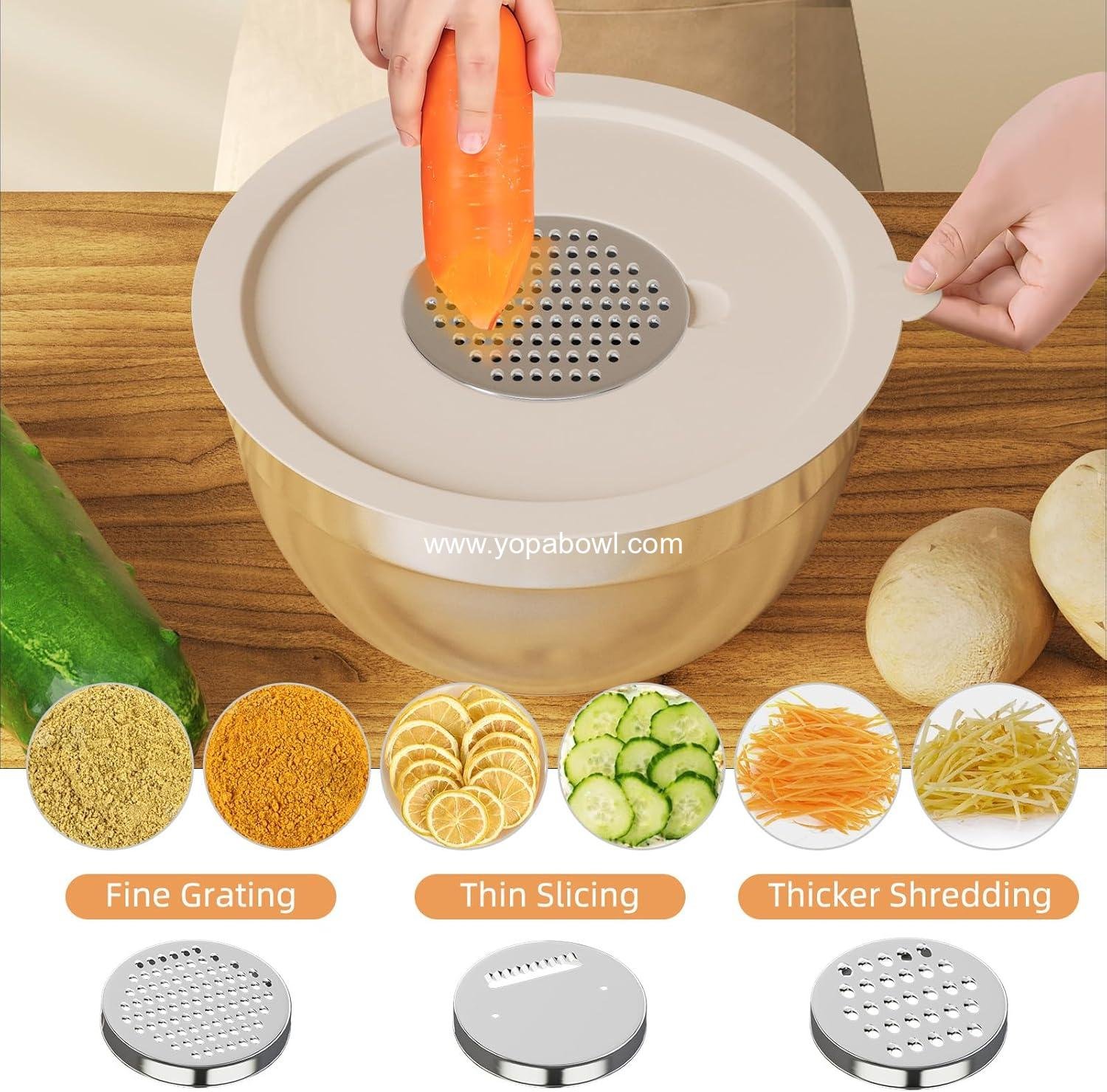 Wholesale Mixing Bowls with Lids Set, 6 Piece Stainless Steel Nesting Bowls for Kitchen, Includes 3 Grater Attachments & Non-Slip Bottoms, Sizes: 5.5 QT, 3.5 QT, 2.5 QT, 2.1 QT, 1.5 QT, 1.1 QT, Factory Wholesale Mixing Bowls with Lids Set, 6 Piece Stainless Steel Nesting Bowls for Kitchen, Includes 3 Grater Attachments & Non-Slip Bottoms, Sizes: 5.5 QT, 3.5 QT, 2.5 QT, 2.1 QT, 1.5 QT, 1.1 QT, Factory