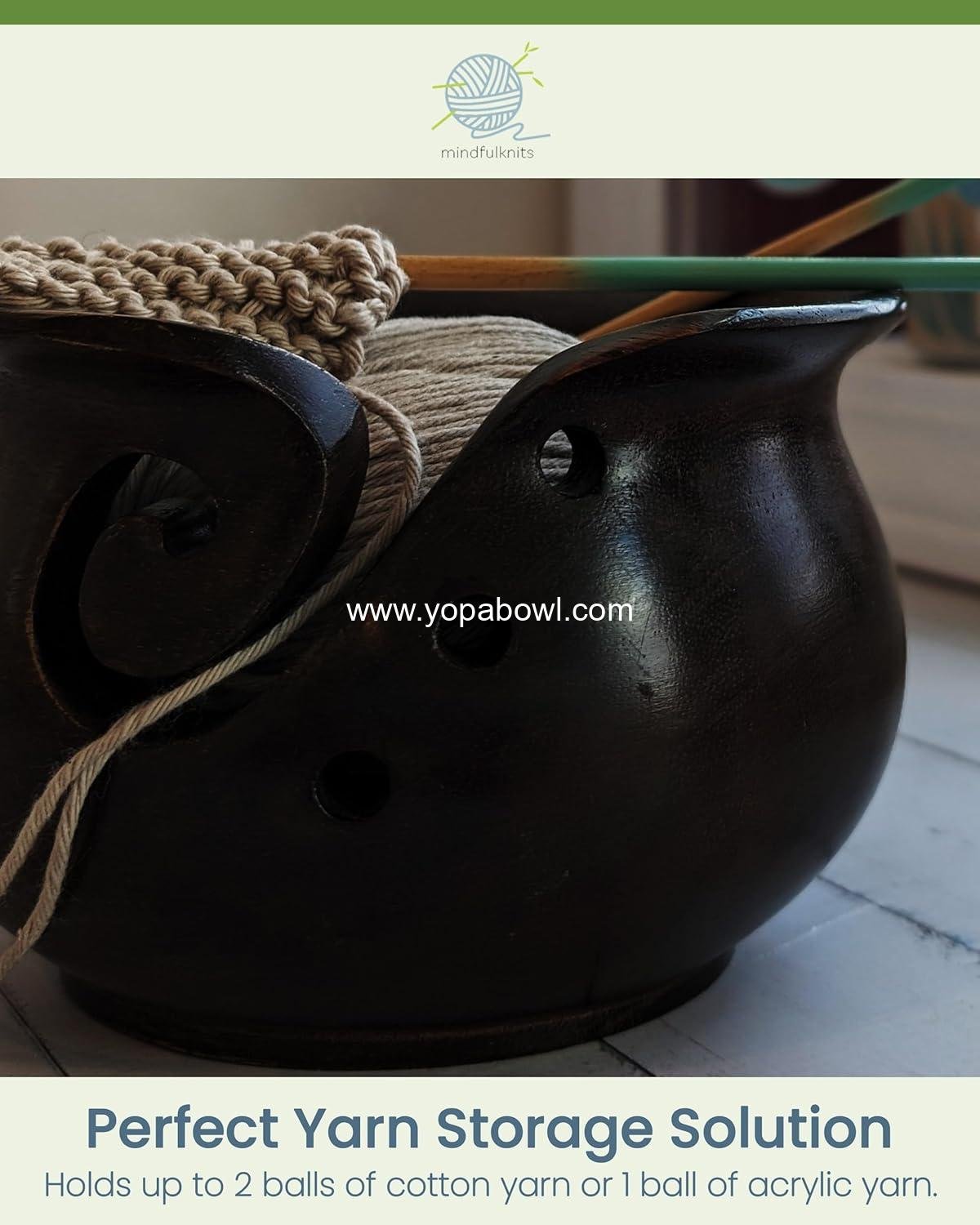 Wholesale Extra Large Acacia Wood Yarn Bowl with Holes for Knitting and Crochet Supplies - Relaxation and Stress Relief Manufacturer Wholesale Extra Large Acacia Wood Yarn Bowl with Holes for Knitting and Crochet Supplies - Relaxation and Stress Relief Manufacturer