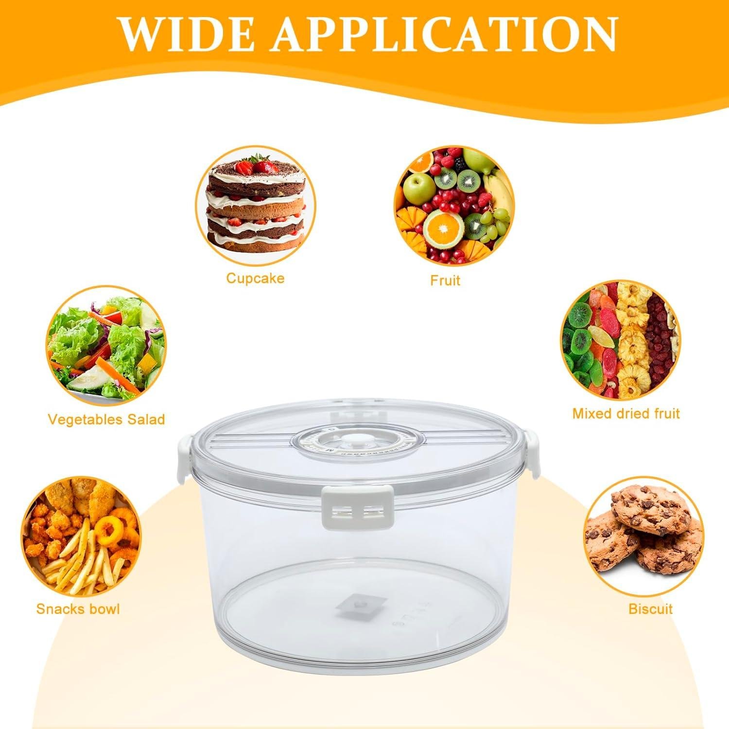 Wholesale Large Trifle Bowl with Sealed Lid - 8.9 Inch Clear Salad Bowl with Snap Fasteners for Ice Cream, Cake, Cupcake, Salad, Fruit, Dessert - Factory