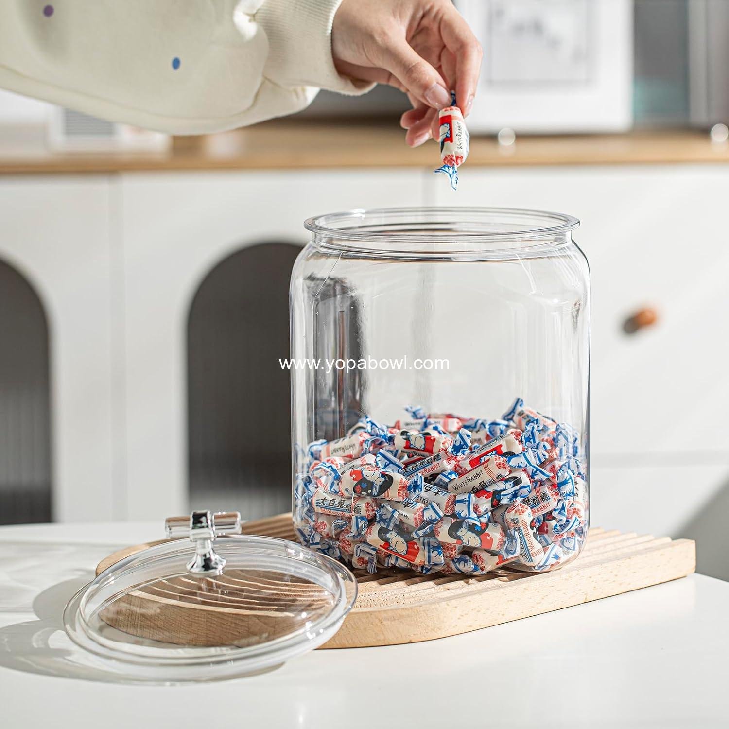 Wholesale 101oz Plastic Food Storage Jar with Airtight Seal Lid, Square Container for Cookies, Candy, Pasta, Dry Goods, 3L for Pantry Organization Factory