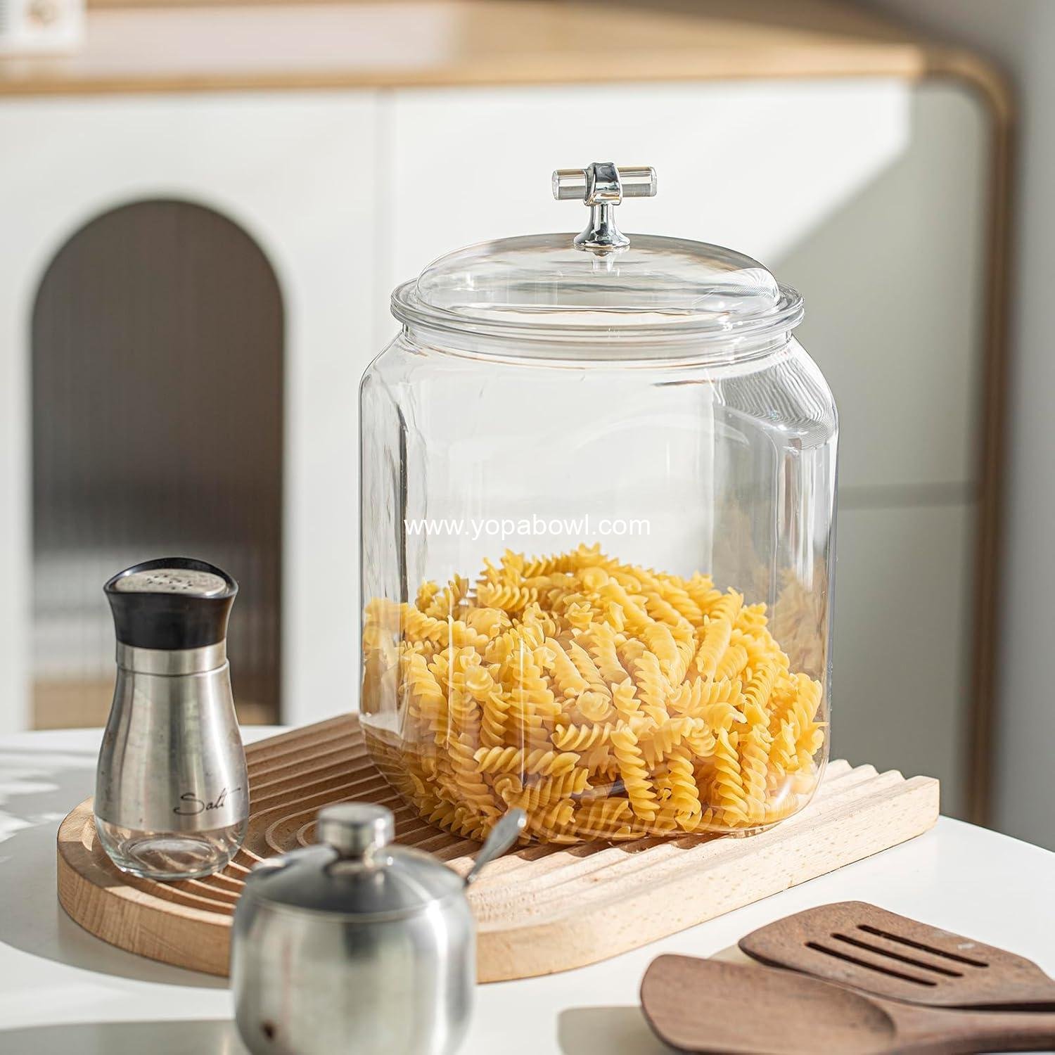 Wholesale 101oz Plastic Food Storage Jar with Airtight Seal Lid, Square Container for Cookies, Candy, Pasta, Dry Goods, 3L for Pantry Organization Factory