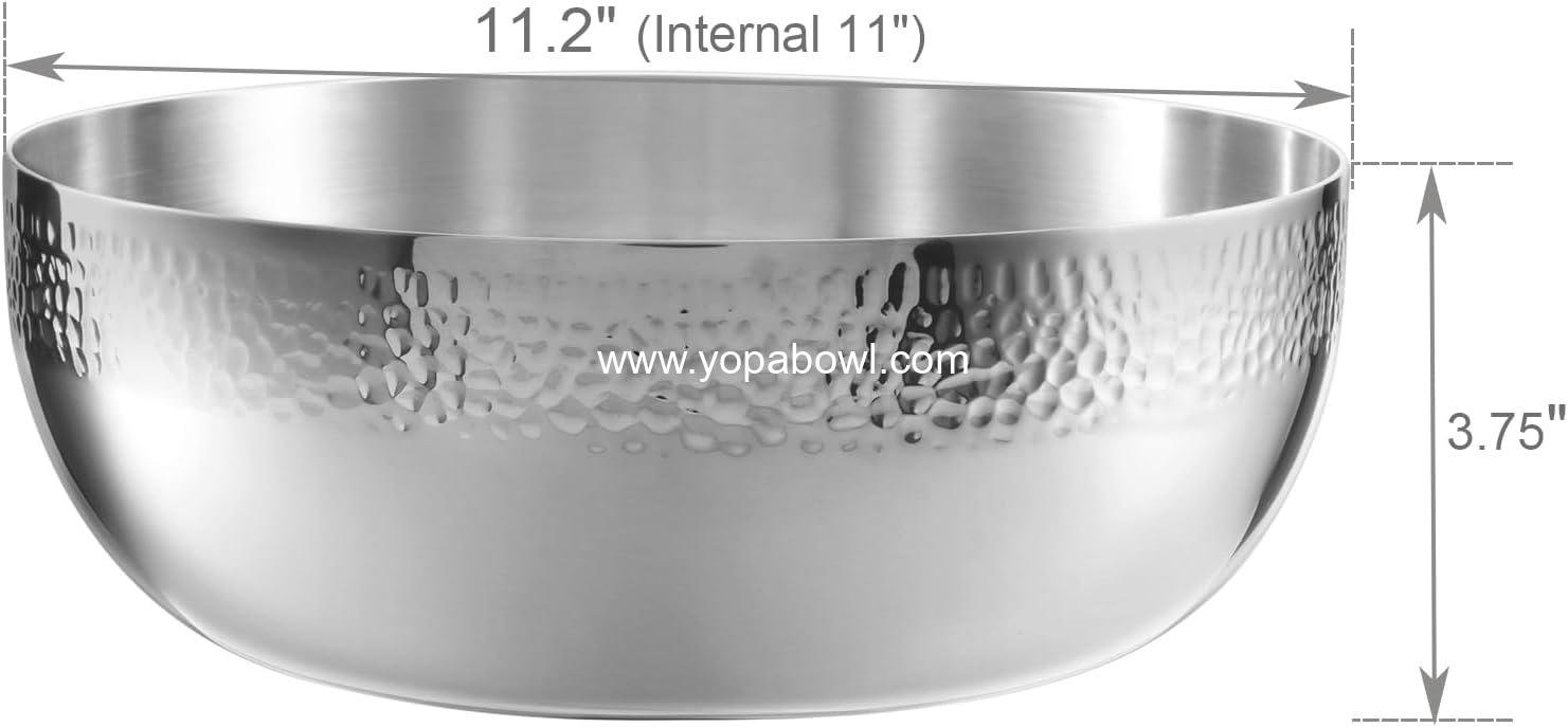 Wholesale 150oz Stainless Steel Hammered Salad Bowl Large Fruit Popcorn Serving Bowl Manufacturer Wholesale 150oz Stainless Steel Hammered Salad Bowl Large Fruit Popcorn Serving Bowl Manufacturer