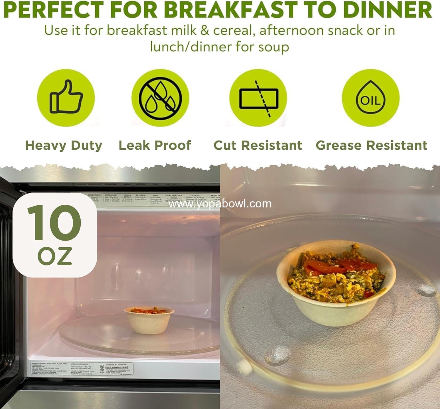 Wholesale 10 Oz Bamboo Disposable Bowls - 100 Pack, Heavy Duty, Microwavable, Oven Safe - Ideal for Soups, Meals, Acai & More, Eco-Friendly, Leak-Proof Factory Wholesale 10 Oz Bamboo Disposable Bowls - 100 Pack, Heavy Duty, Microwavable, Oven Safe - Ideal for Soups, Meals, Acai & More, Eco-Friendly, Leak-Proof Factory