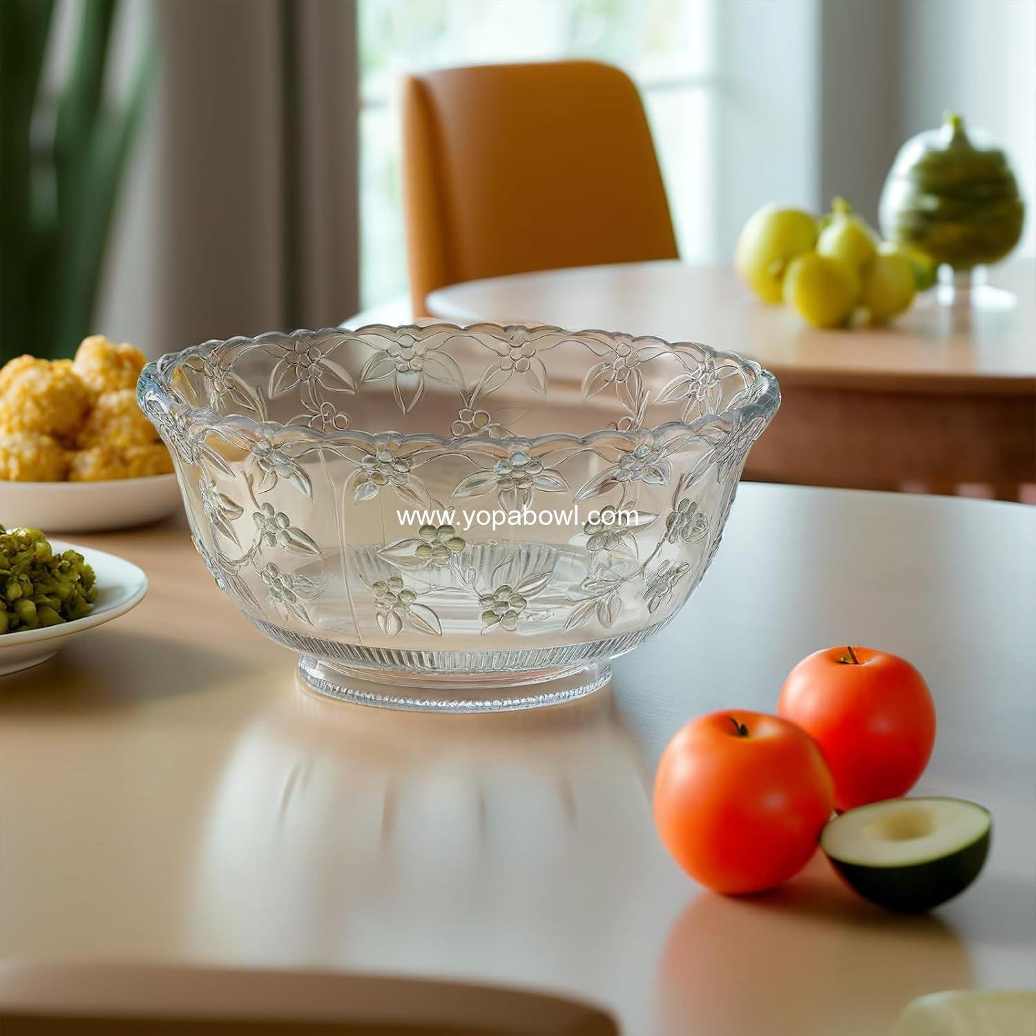 Wholesale Clear Plastic Small Punch Bowl (8 qt) - Classic Design, Ideal for Entertaining, Holidays & Celebrations Factory Wholesale Clear Plastic Small Punch Bowl (8 qt) - Classic Design, Ideal for Entertaining, Holidays & Celebrations Factory