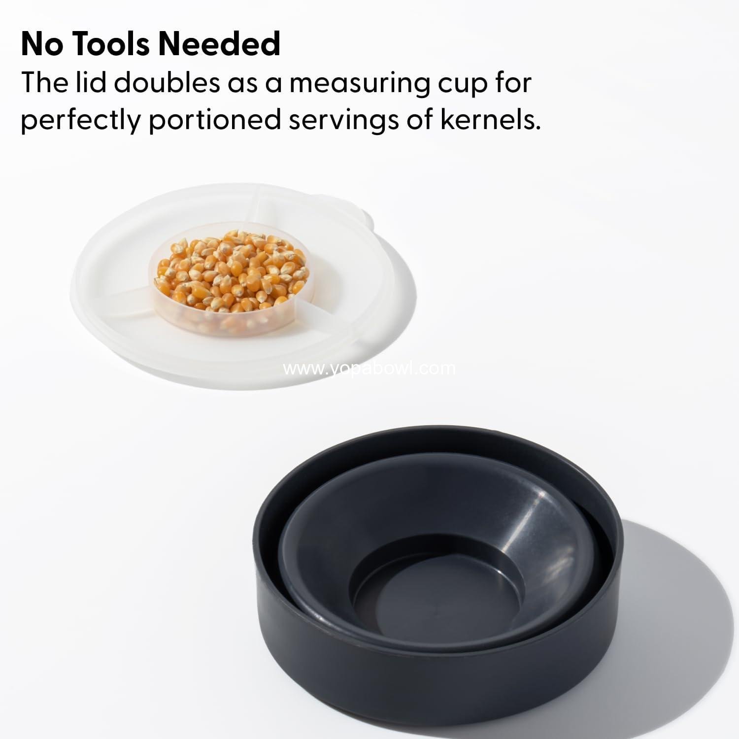 OEM Microwave Silicone Personal Popcorn Popper | Red | Collapsible Bowl with Built-In Measuring Cup | BPA Free | Eco-Friendly | Waste Free | 4 Cup Capacity | Factory