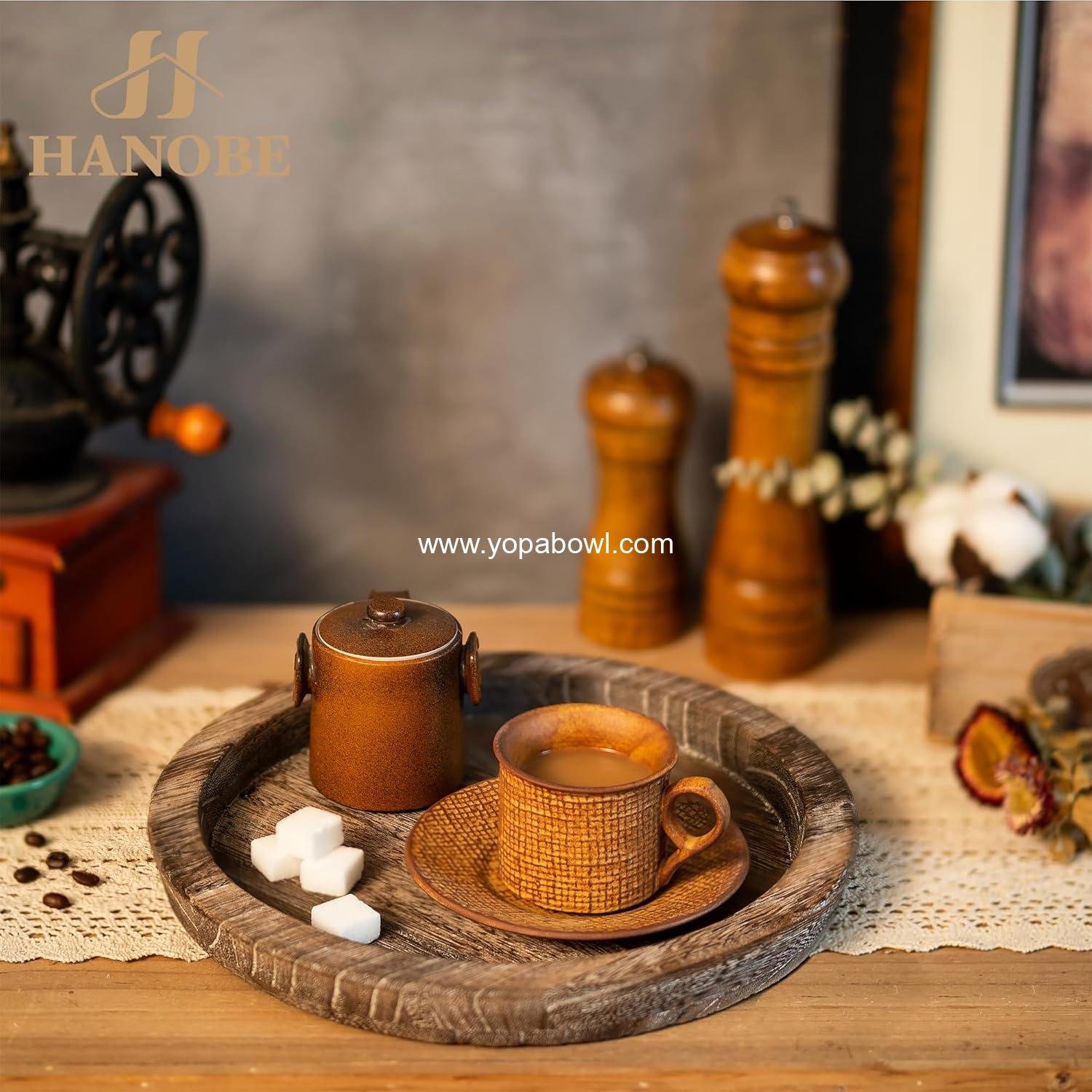 Wholesale Round Wooden Tray for Coffee Table - Candle Holder Plate Decorative Serving Tray Vintage Centerpiece Rustic Farmhouse Home Décor Factory