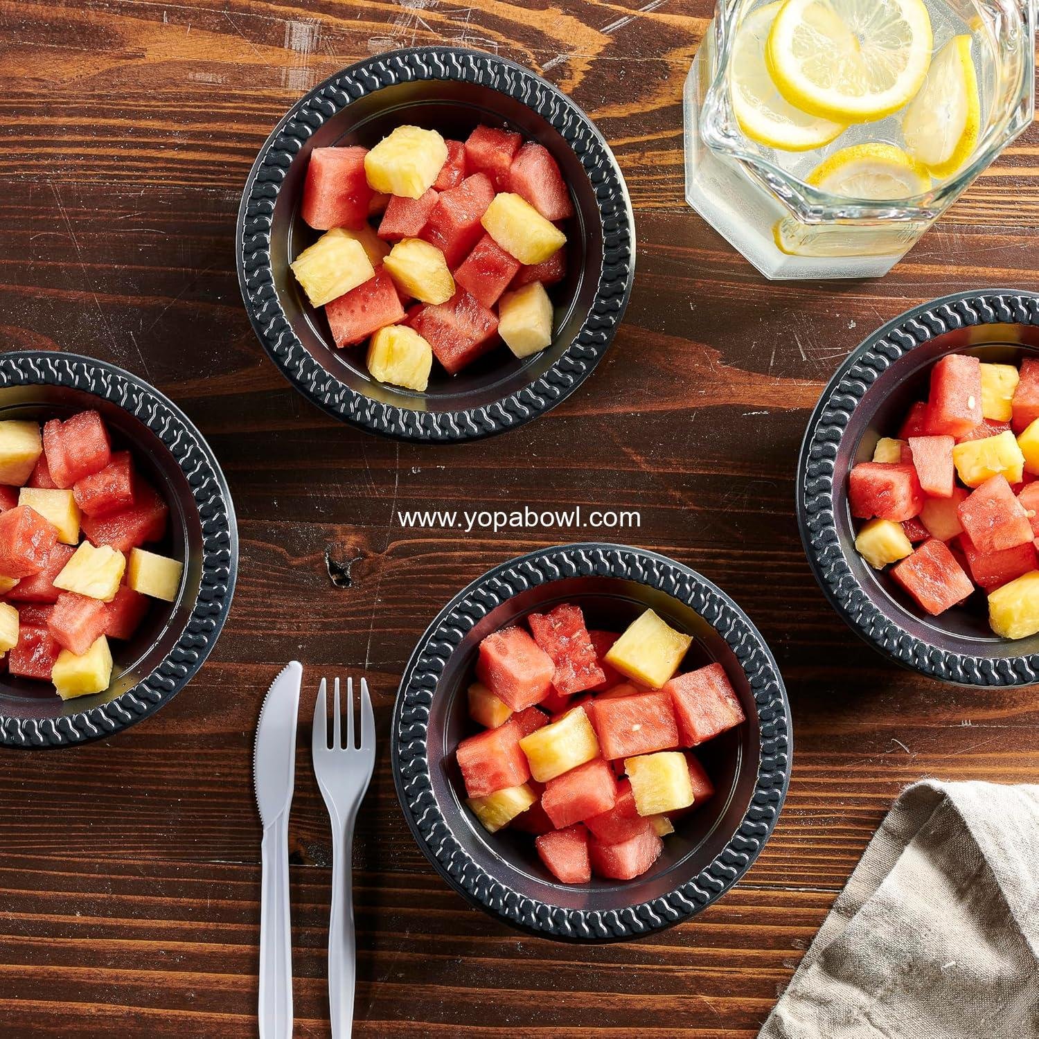 Wholesale 100 PCS Black Plastic Bowls 12 oz Disposable Soup and Salad Plates for Parties and Weddings Factory Wholesale 100 PCS Black Plastic Bowls 12 oz Disposable Soup and Salad Plates for Parties and Weddings Factory