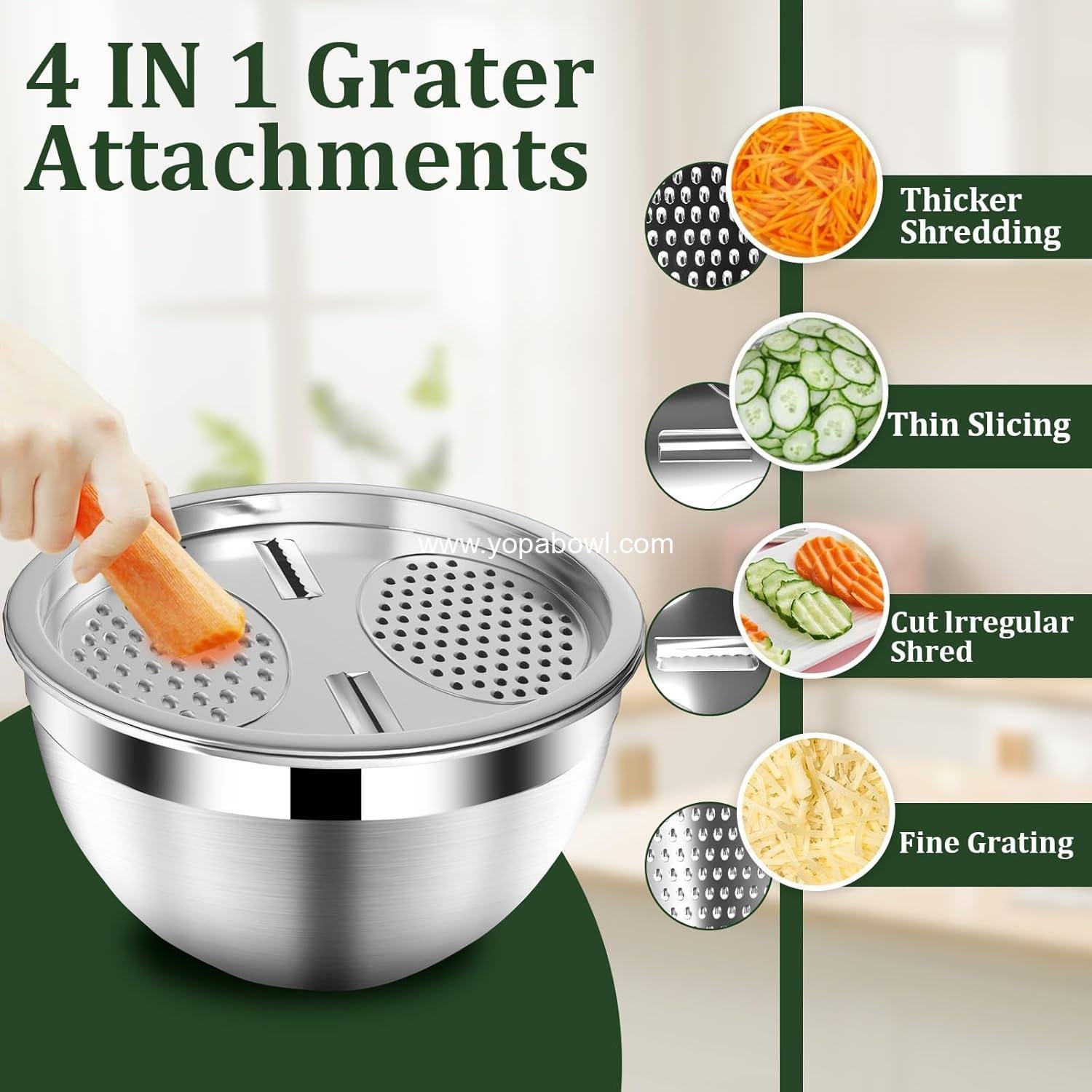 Wholesale Mixing Bowls with Lids Set, 16PC Stainless Steel Nesting Storage Bowls with Mixing Bowl, Colander, Strainer & Grater, Metal Salad Bowl for Kitchen Gadgets, Factory Wholesale Mixing Bowls with Lids Set, 16PC Stainless Steel Nesting Storage Bowls with Mixing Bowl, Colander, Strainer & Grater, Metal Salad Bowl for Kitchen Gadgets, Factory