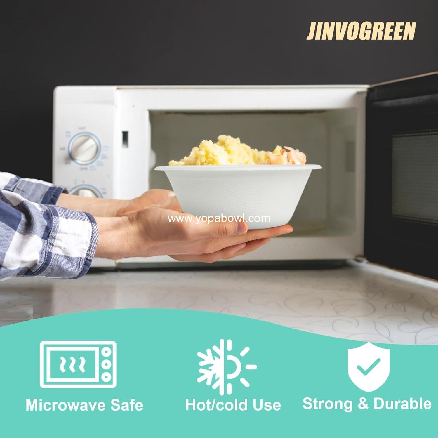 Wholesale 200 Count 12 oz Biodegradable Paper Bowls, Disposable Heavy Duty Bagasse Bowls for Snacks, Soup, and Salads, White Factory