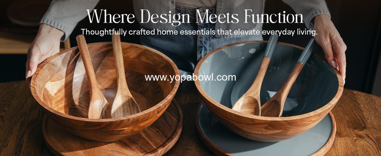 Wholesale Large 12.5 Inch Wooden Salad Bowl Set with Serving Utensils, Tray Lid, and Carry Strap - Acacia Wood Ideal for Fruits and Dishes, Food Serving - Bowl Factory