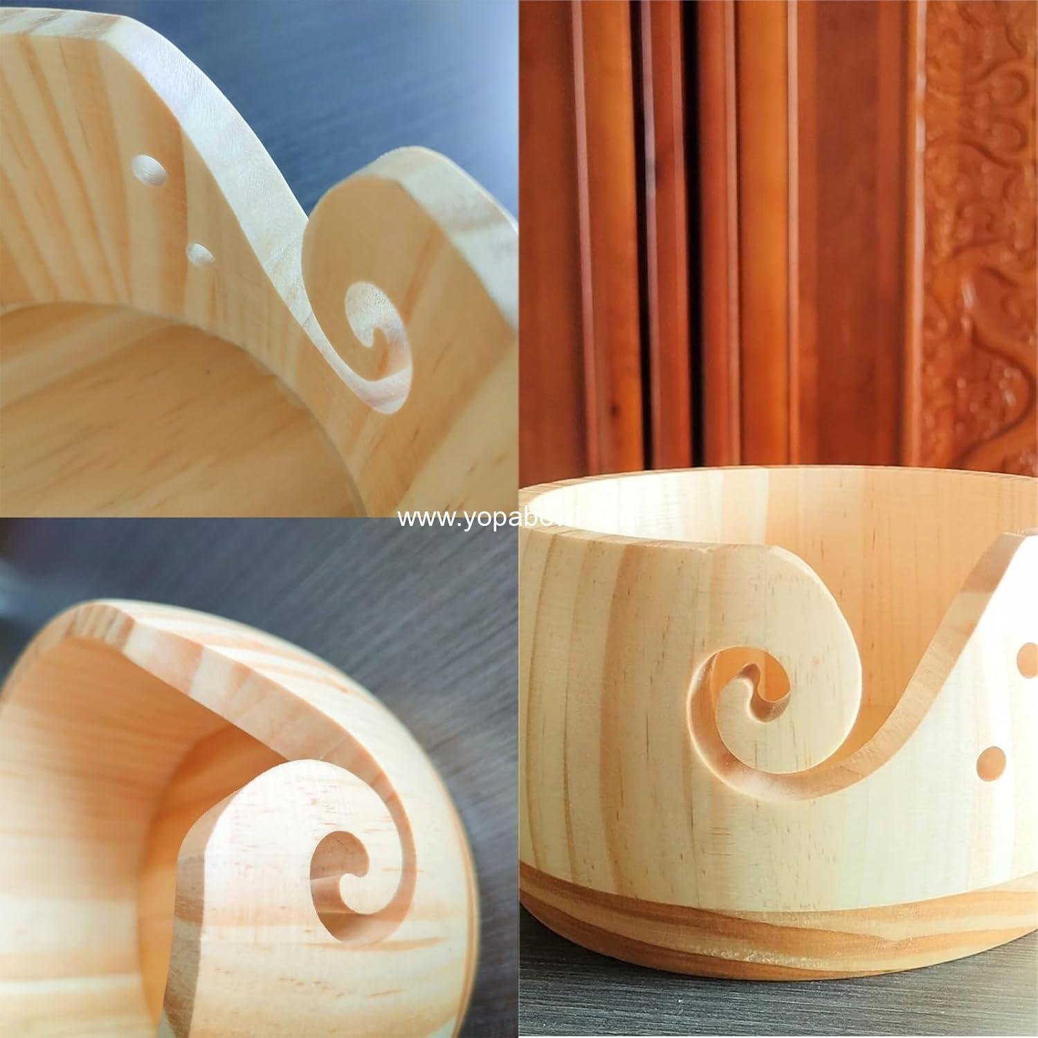 Wholesale Wood Yarn Bowl - Knitting and Crocheting Accessories, Craft Gift for Moms (Wood Color) - Manufacturer Wholesale Wood Yarn Bowl - Knitting and Crocheting Accessories, Craft Gift for Moms (Wood Color) - Manufacturer