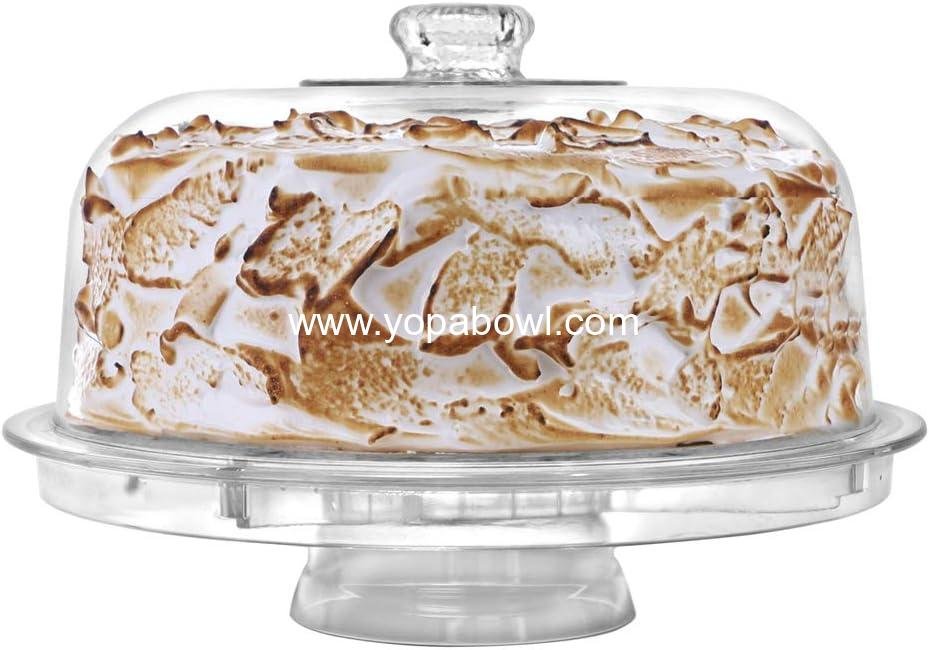 OEM 6-in-1 Cake Stand with Dome Cover, Multi-Purpose Serving Platter, Punch Bowl, and Dessert Tray, BPA Free, Wholesale Factory