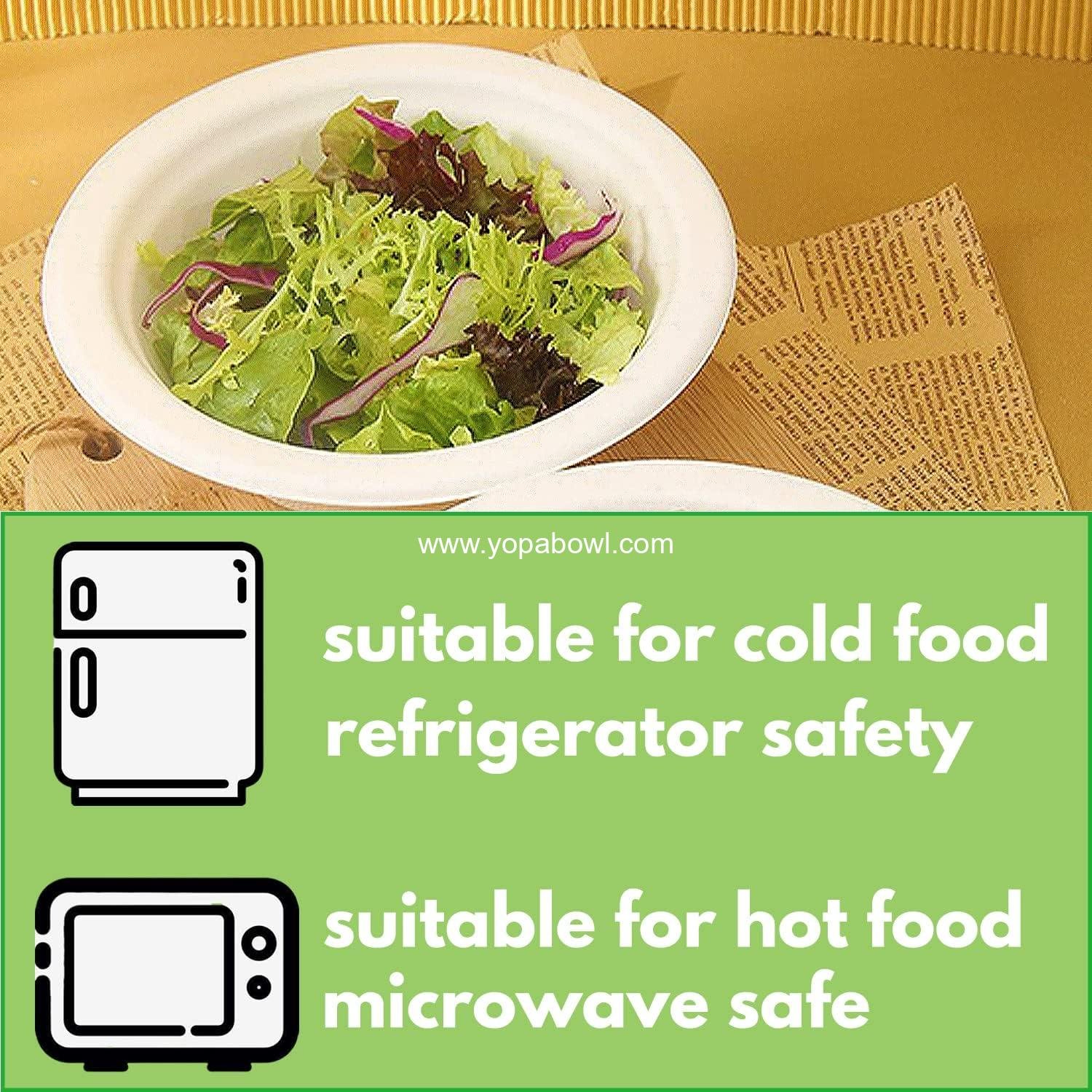 Wholesale 100 Pack White Disposable Paper Bowls, 8 oz Compostable Eco-friendly Biodegradable Bowls for Parties, Salads, Desserts Factory