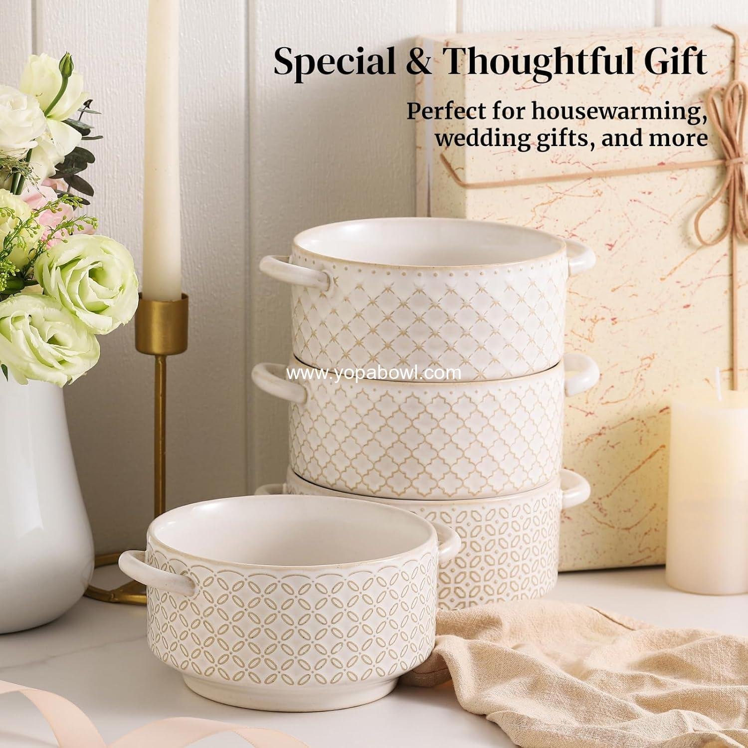 Wholesale Oven Safe French Onion Soup Bowls, 26 oz Large Ceramic Bowls for Chili and Beef Stew, Set of 4, Microwave & Dishwasher Safe, Factory Wholesale Oven Safe French Onion Soup Bowls, 26 oz Large Ceramic Bowls for Chili and Beef Stew, Set of 4, Microwave & Dishwasher Safe, Factory