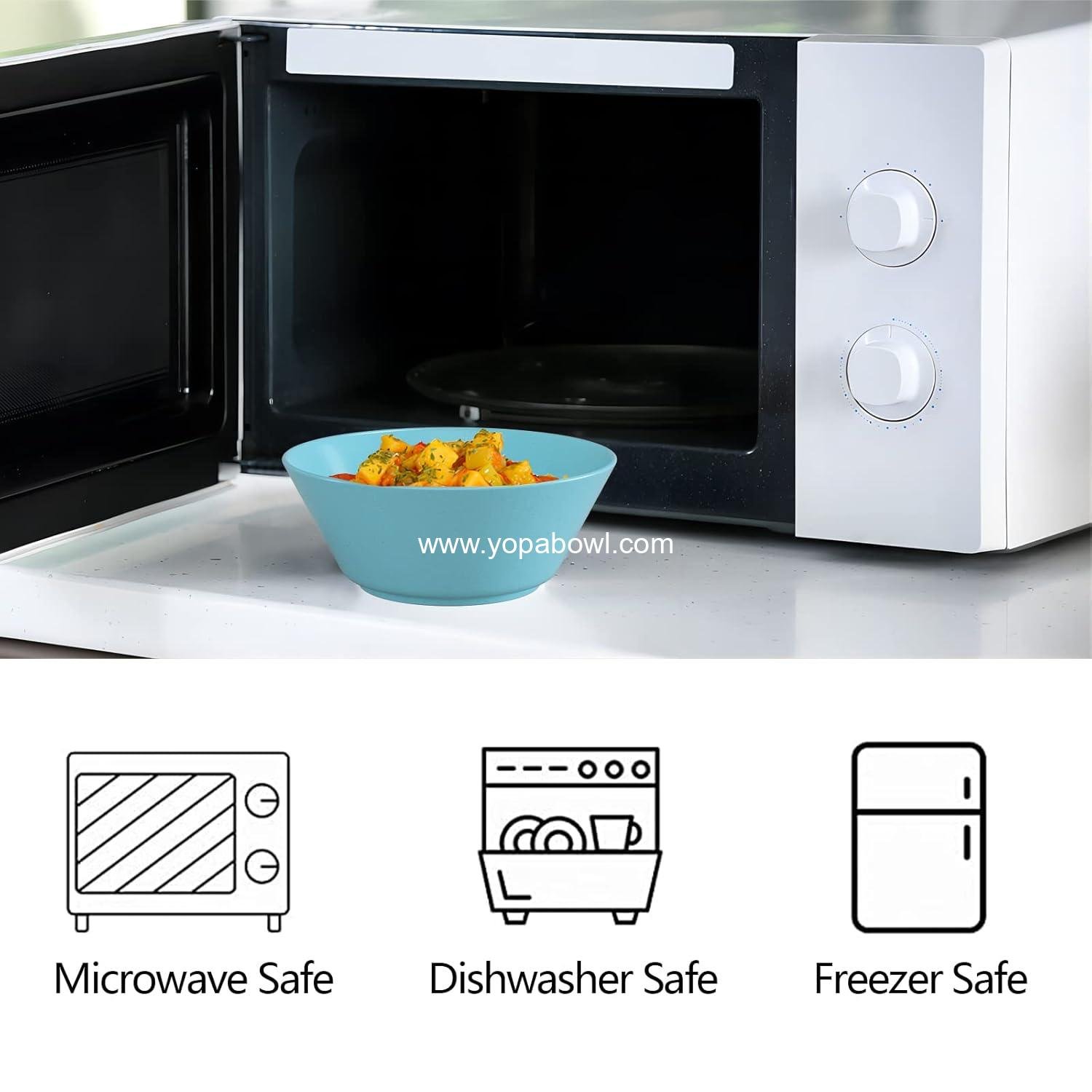 Wholesale 32 Ounce Unbreakable Wheat Straw Fiber Bowls, Lightweight Microwave & Dishwasher Safe BPA-Free Set for Cereal, Salad, Oatmeal, Soup, Snacks - 6 Colors Factory