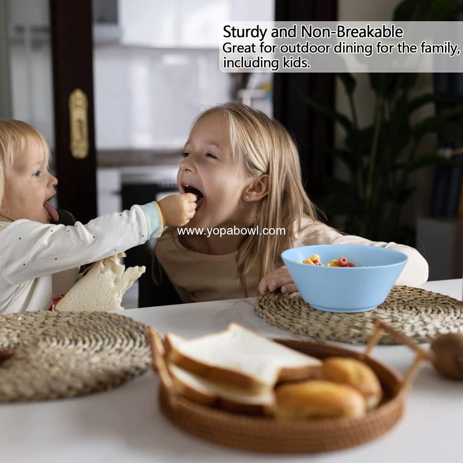 Wholesale 32 Ounce Unbreakable Wheat Straw Fiber Bowls, Lightweight Microwave & Dishwasher Safe BPA-Free Set for Cereal, Salad, Oatmeal, Soup, Snacks - 6 Colors Factory