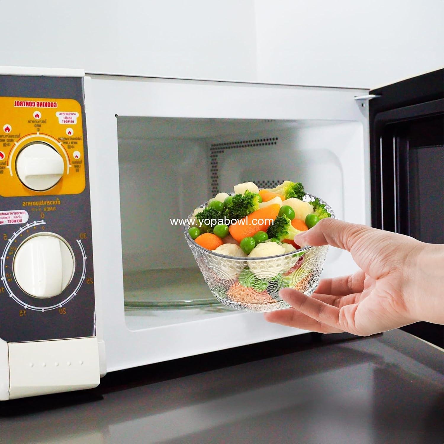 Wholesale 6 Pack Small Glass Bowls Set, 12 Oz Embossed Dessert Bowls for Ice Cream, Stackable Snack Serving Bowls for Dipping, Yogurt, Cereal, Candy Factory