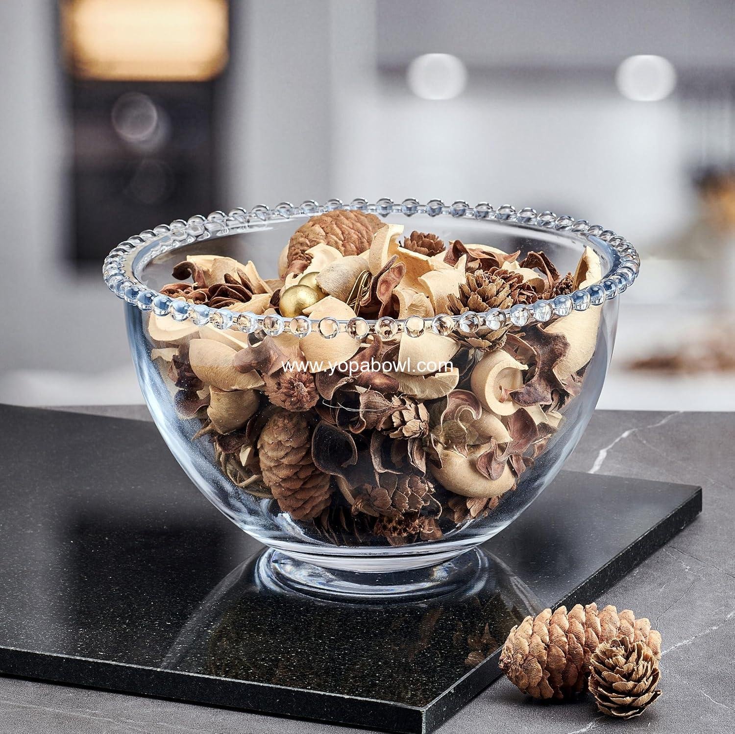 Wholesale Beaded Glass Fruit Salad Bowl, 8.25 Inch - Manufacturer Wholesale Beaded Glass Fruit Salad Bowl, 8.25 Inch - Manufacturer