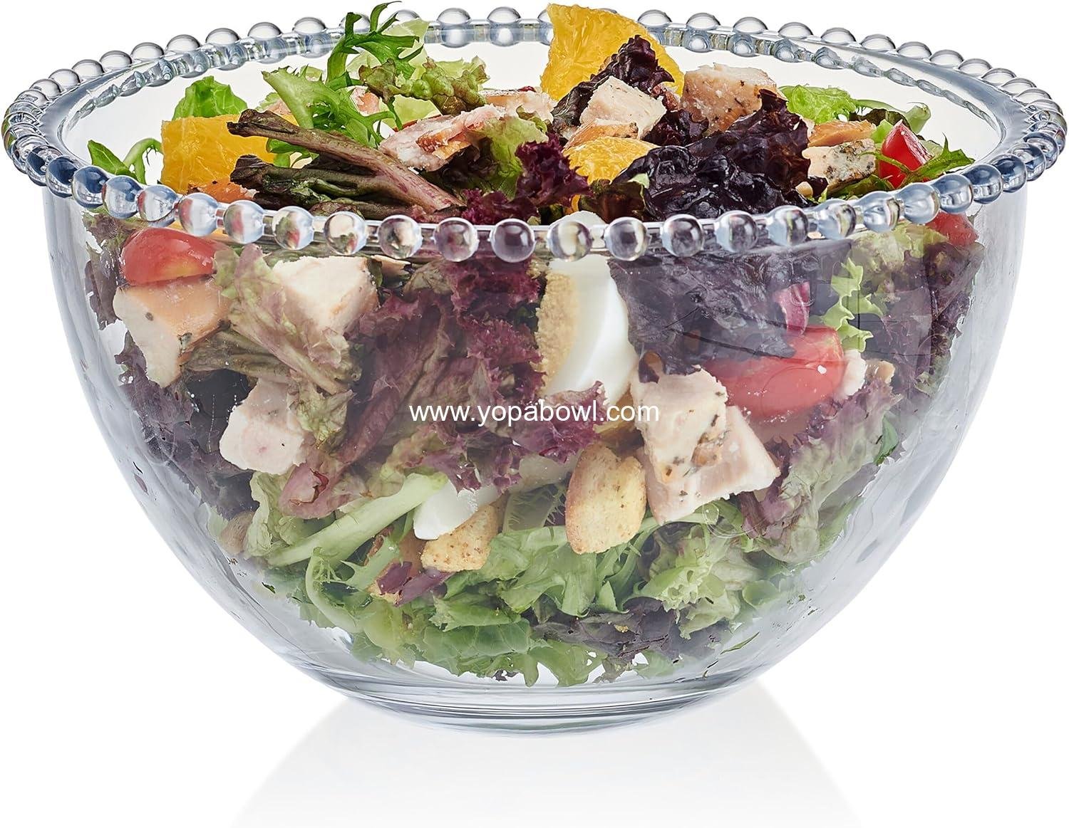 Wholesale Beaded Glass Fruit Salad Bowl, 8.25 Inch - Manufacturer Wholesale Beaded Glass Fruit Salad Bowl, 8.25 Inch - Manufacturer