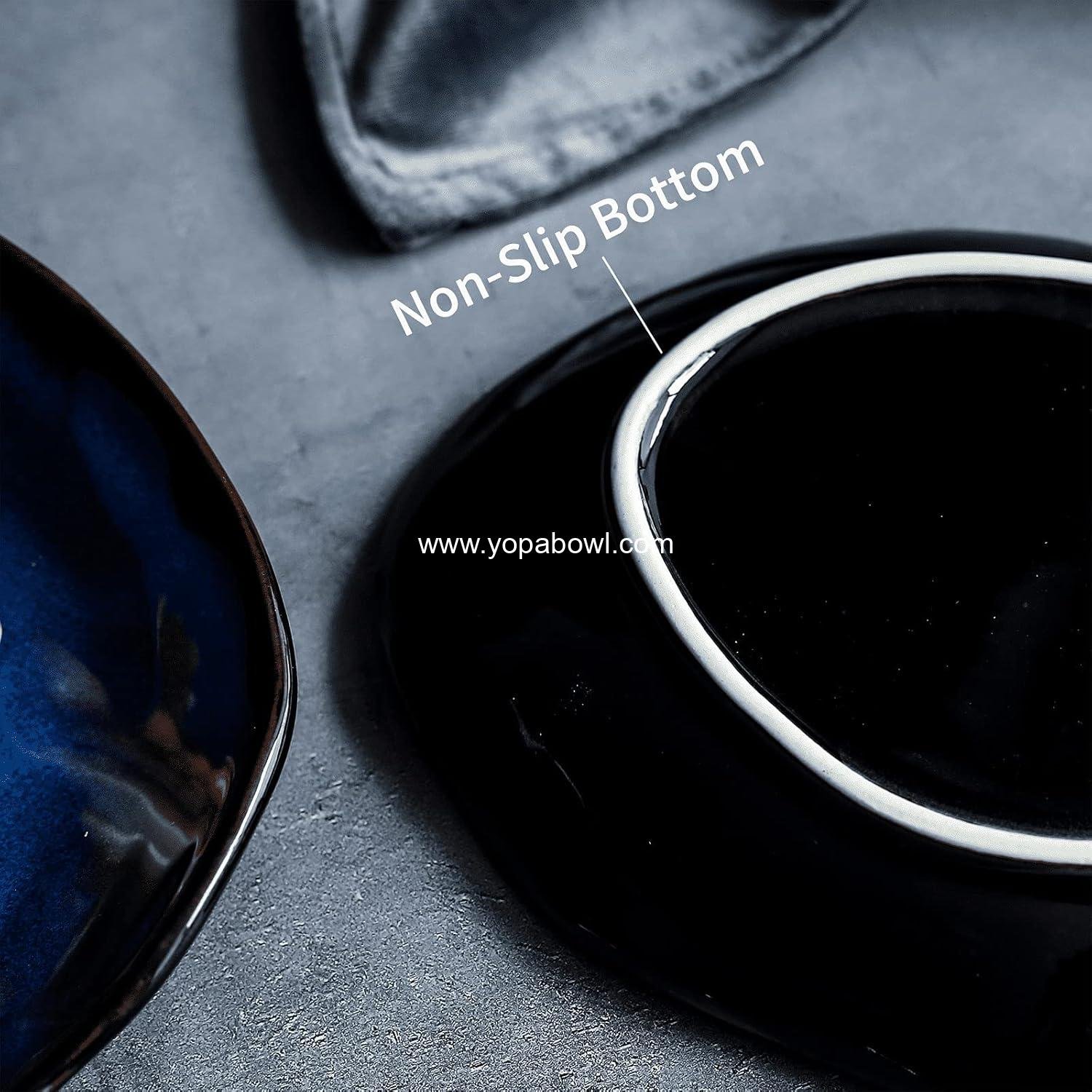 Wholesale Porcelain Decorative Bowl - Blue Pottery Key Bowl, Versatile Small Jewelry or Trinket Dish with Blue Glaze for Entryway or Bedroom Gift Decor (6'' Bowl) Factory