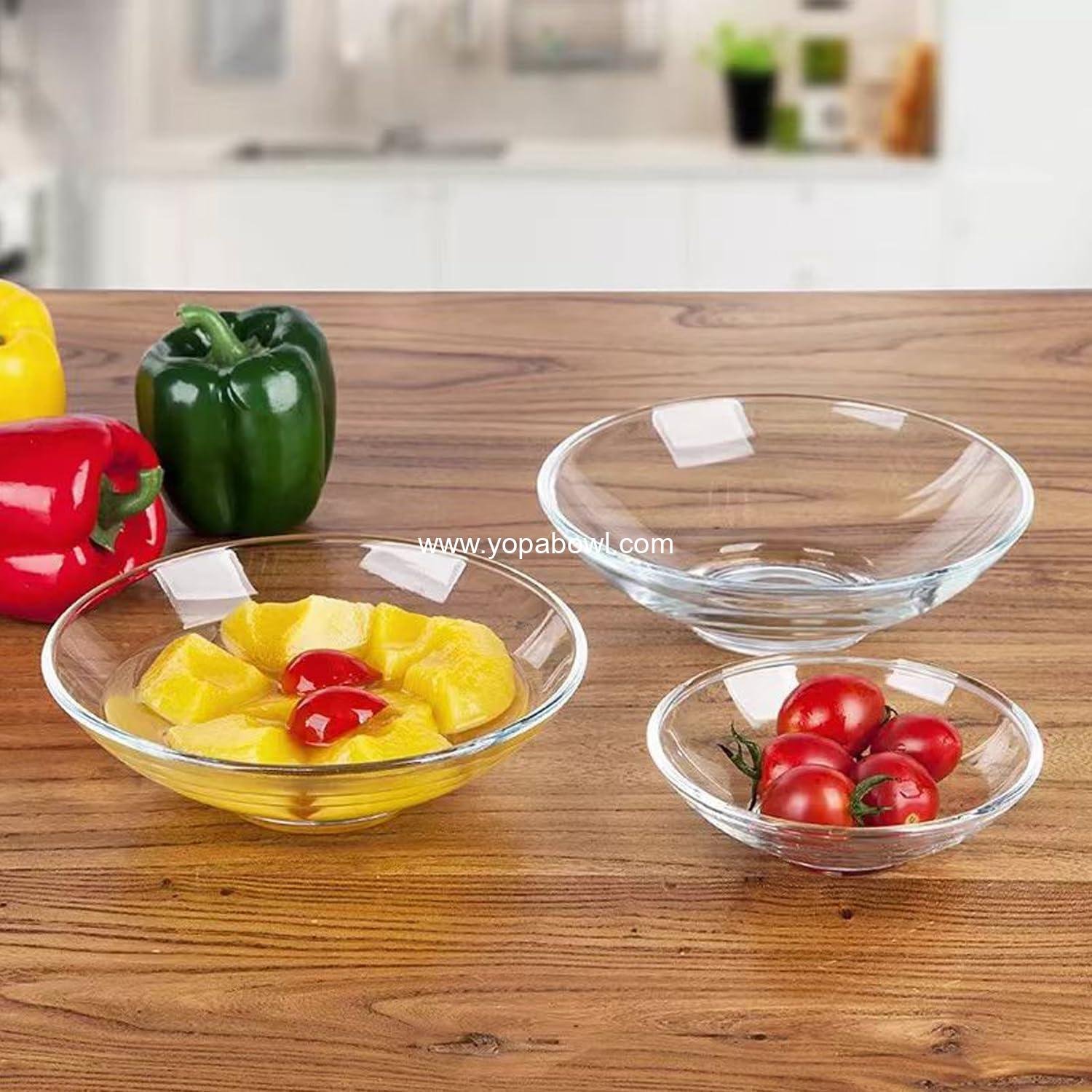 Wholesale Clear Glass Bowls - 15oz Cereal, Pasta, Soup & Dessert Bowls - 7 Inch Set of 2 Factory Wholesale Clear Glass Bowls - 15oz Cereal, Pasta, Soup & Dessert Bowls - 7 Inch Set of 2 Factory