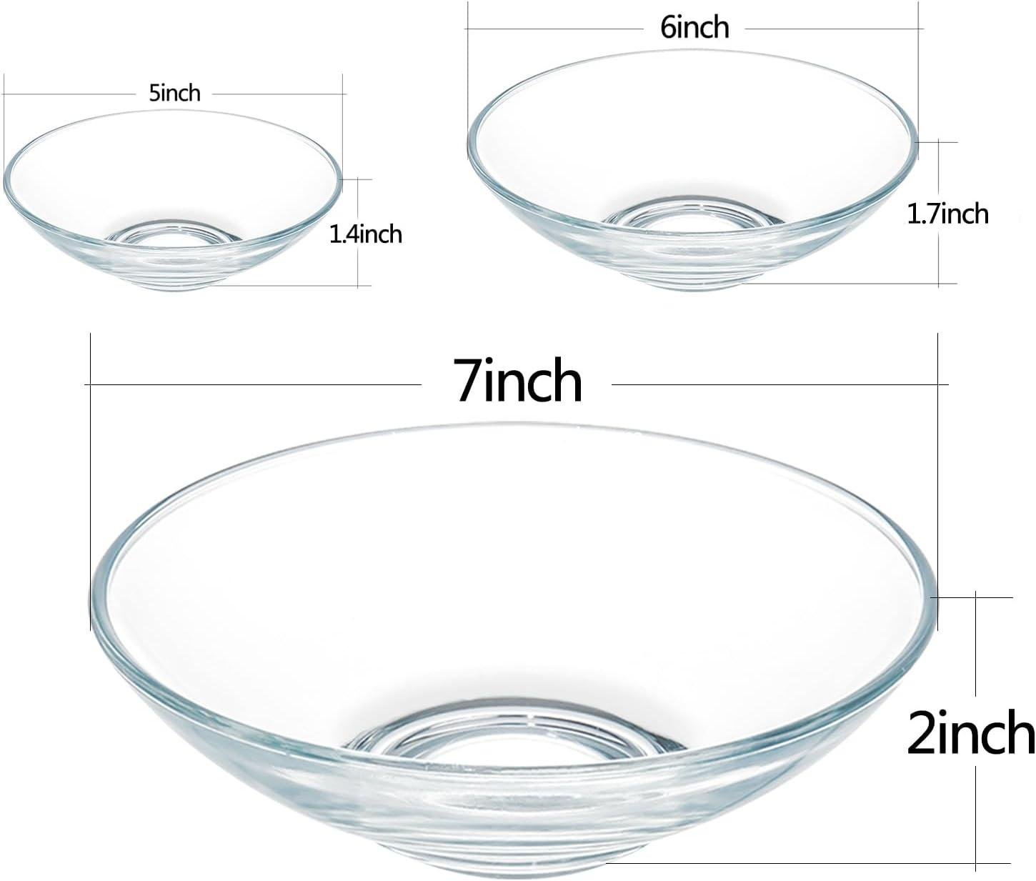 Wholesale Clear Glass Bowls - 15oz Cereal, Pasta, Soup & Dessert Bowls - 7 Inch Set of 2 Factory Wholesale Clear Glass Bowls - 15oz Cereal, Pasta, Soup & Dessert Bowls - 7 Inch Set of 2 Factory