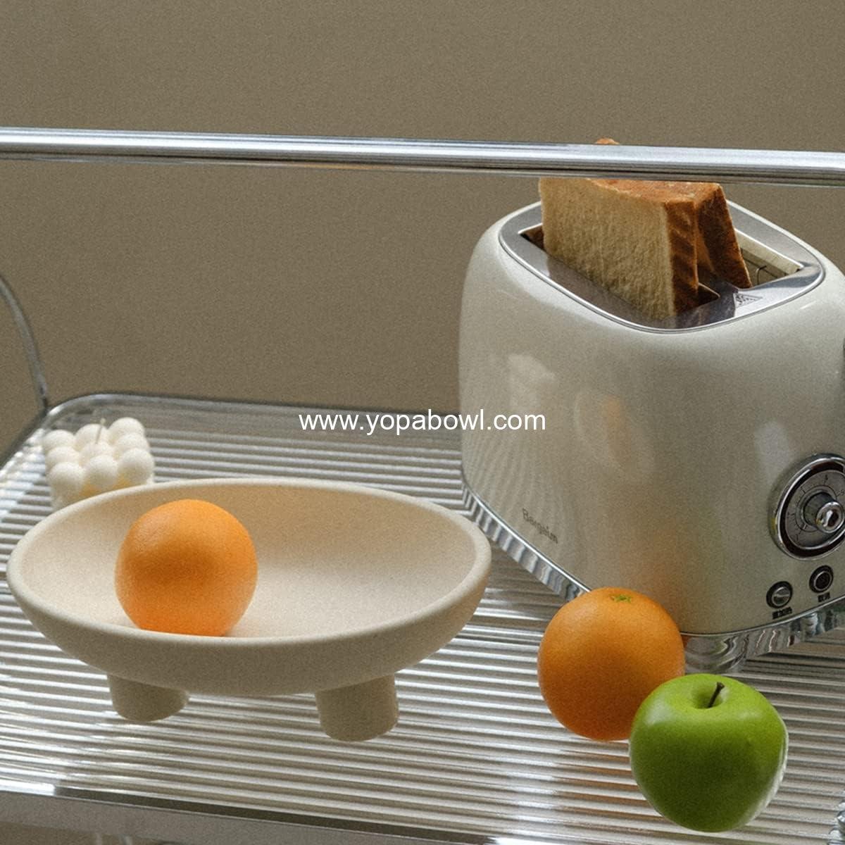 Wholesale Three-Legs Ceramic Fruit Bowl for Kitchen Counter, 10-inch Oval Decorative Bowl for Table Décor, Large Bowl for Breads (Matte Crème) Factory Wholesale Three-Legs Ceramic Fruit Bowl for Kitchen Counter, 10-inch Oval Decorative Bowl for Table Décor, Large Bowl for Breads (Matte Crème) Factory