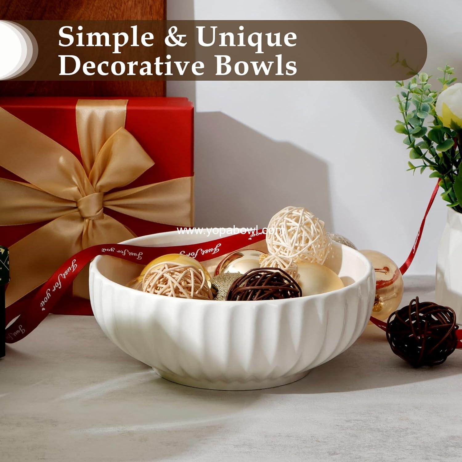 Wholesale 50oz Ceramic Salad Bowls Set, 2 Pack for Entertaining, Cooking, and Baking, Microwavable Factory