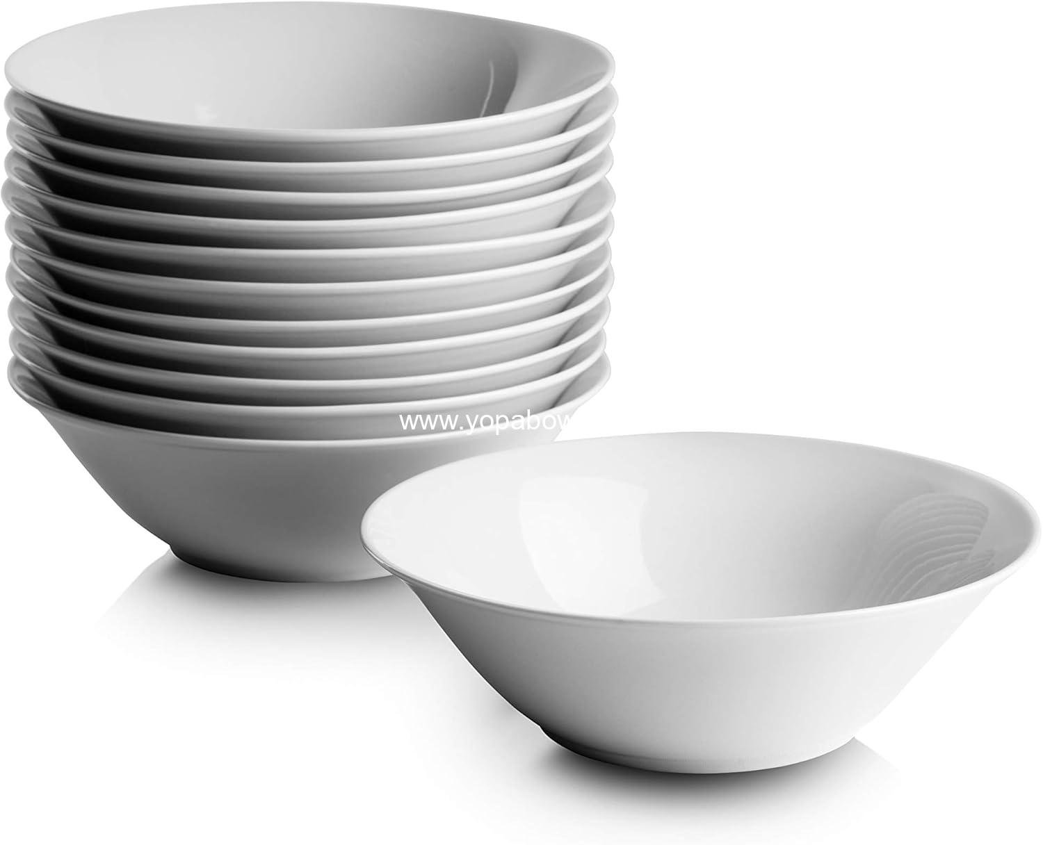 10 Strawberry Street 7" Catering Round Cereal Bowl, Set of 12 White