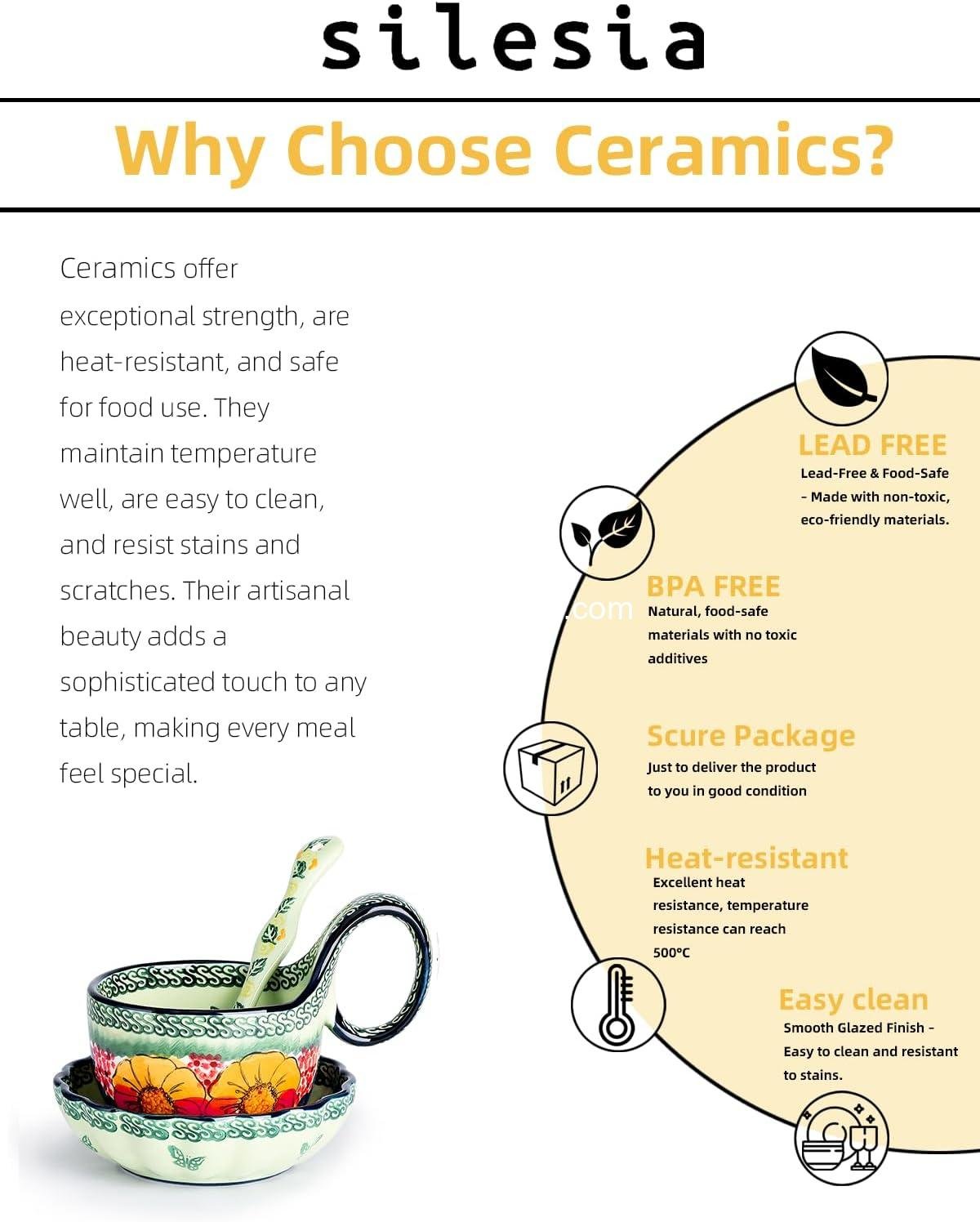 OEM Handmade Ceramic Soup Bowl, Plate, and Spoon Set - Hand Painted Cereal Bowl, Ideal for Soup, Ice Cream, Snacks, and Stew, Gift Box Included, Dishwasher & Microwave Safe, Glazed Green, Wholesale Factory