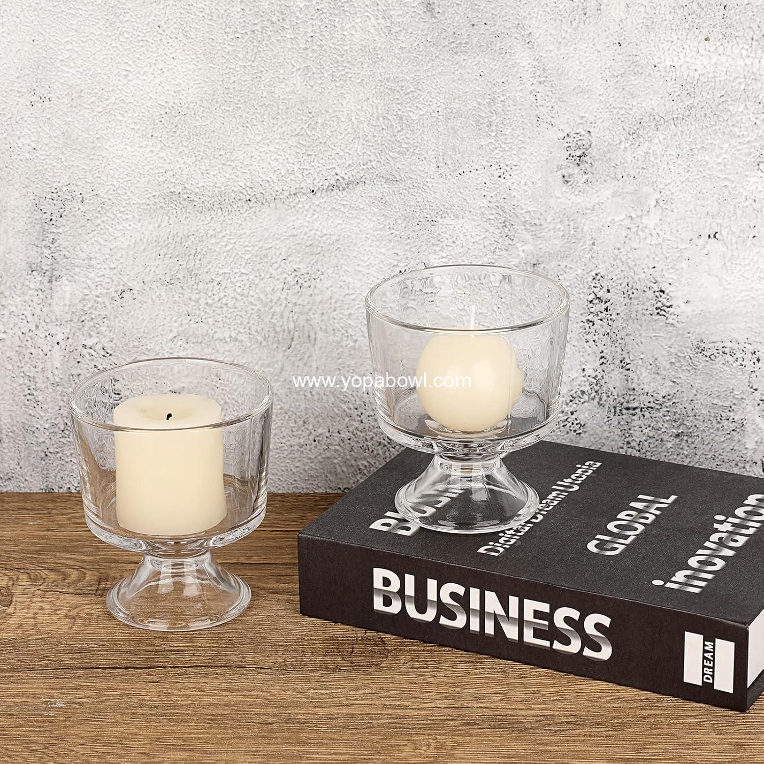 Wholesale 10 oz Glass Dessert Bowls Set of 6, Cute Footed Bowls for Ice Cream, Trifle, Fruit, Pudding, Snacks, Salad, Condiments, Sundaes, and Cocktails - Factory