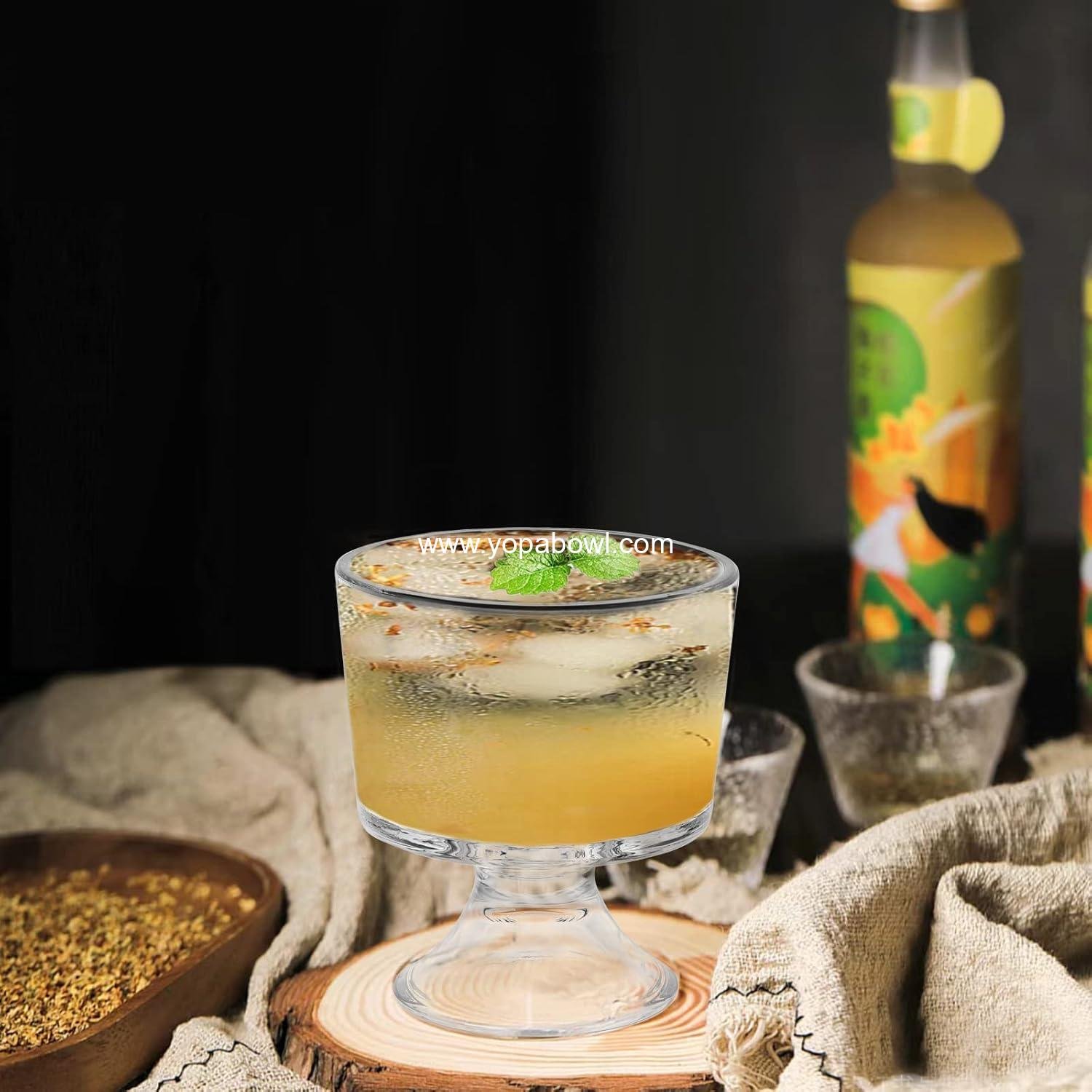 Wholesale 10 oz Glass Dessert Bowls Set of 6, Cute Footed Bowls for Ice Cream, Trifle, Fruit, Pudding, Snacks, Salad, Condiments, Sundaes, and Cocktails - Factory