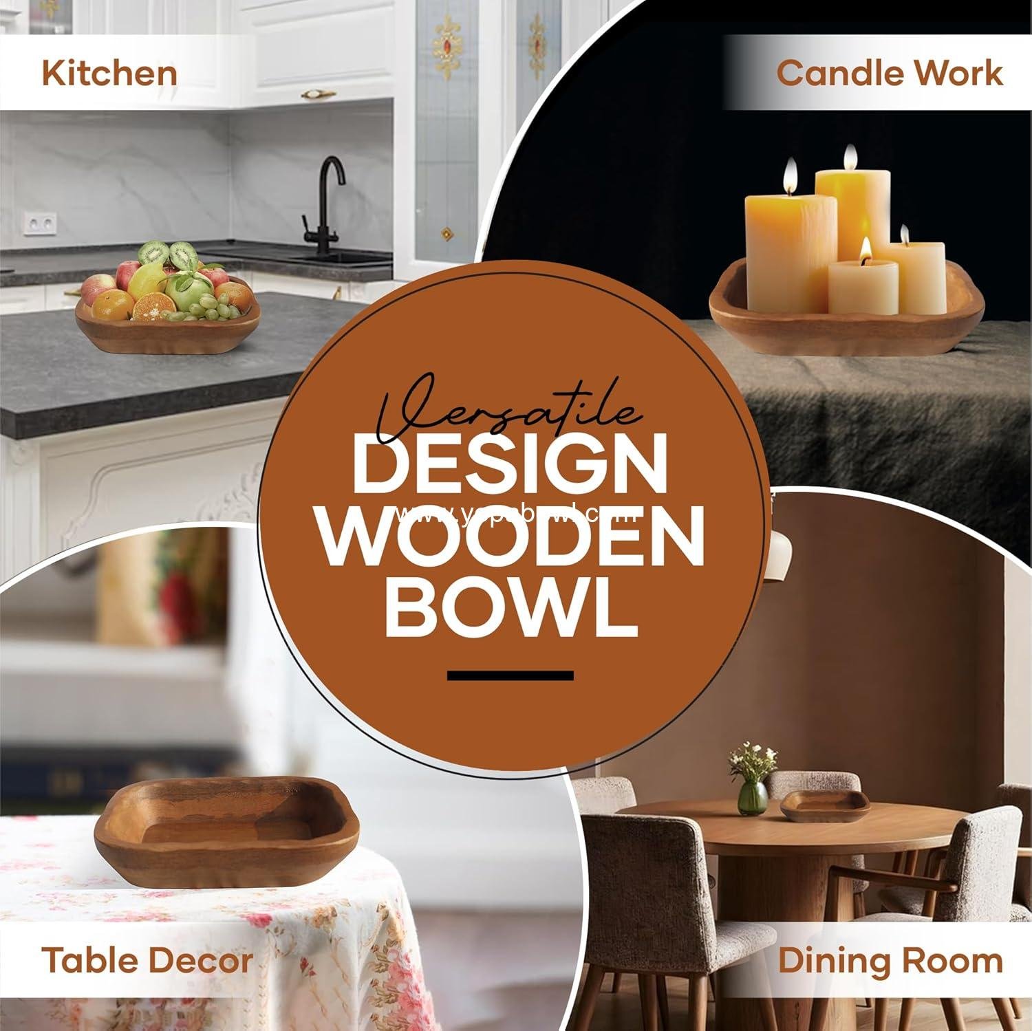 Wholesale Wooden Dough Bowls for Candle Making | Candle-Ready Home Décor Bowls | Bulk Set of 5 | ODM Factory Wholesale Wooden Dough Bowls for Candle Making | Candle-Ready Home Décor Bowls | Bulk Set of 5 | ODM Factory