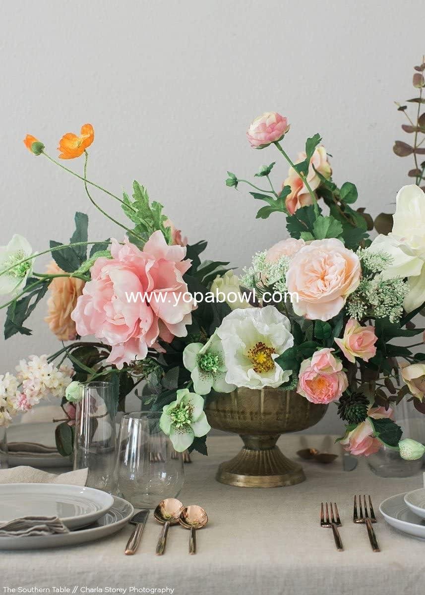 Wholesale Distressed Gold Metal Compote Bowl | Gold Compote Vase | Lita Metal Vase | Indoor and Outdoor Compote for Any Event | Factory