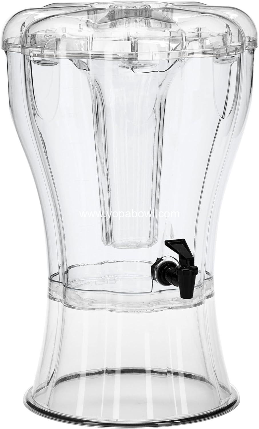 Wholesale 3.5 Gallon Clear Plastic Beverage Dispenser with Stand, Spigot, Ice Cone, Large Punch Bowl for Parties Factory Wholesale 3.5 Gallon Clear Plastic Beverage Dispenser with Stand, Spigot, Ice Cone, Large Punch Bowl for Parties Factory