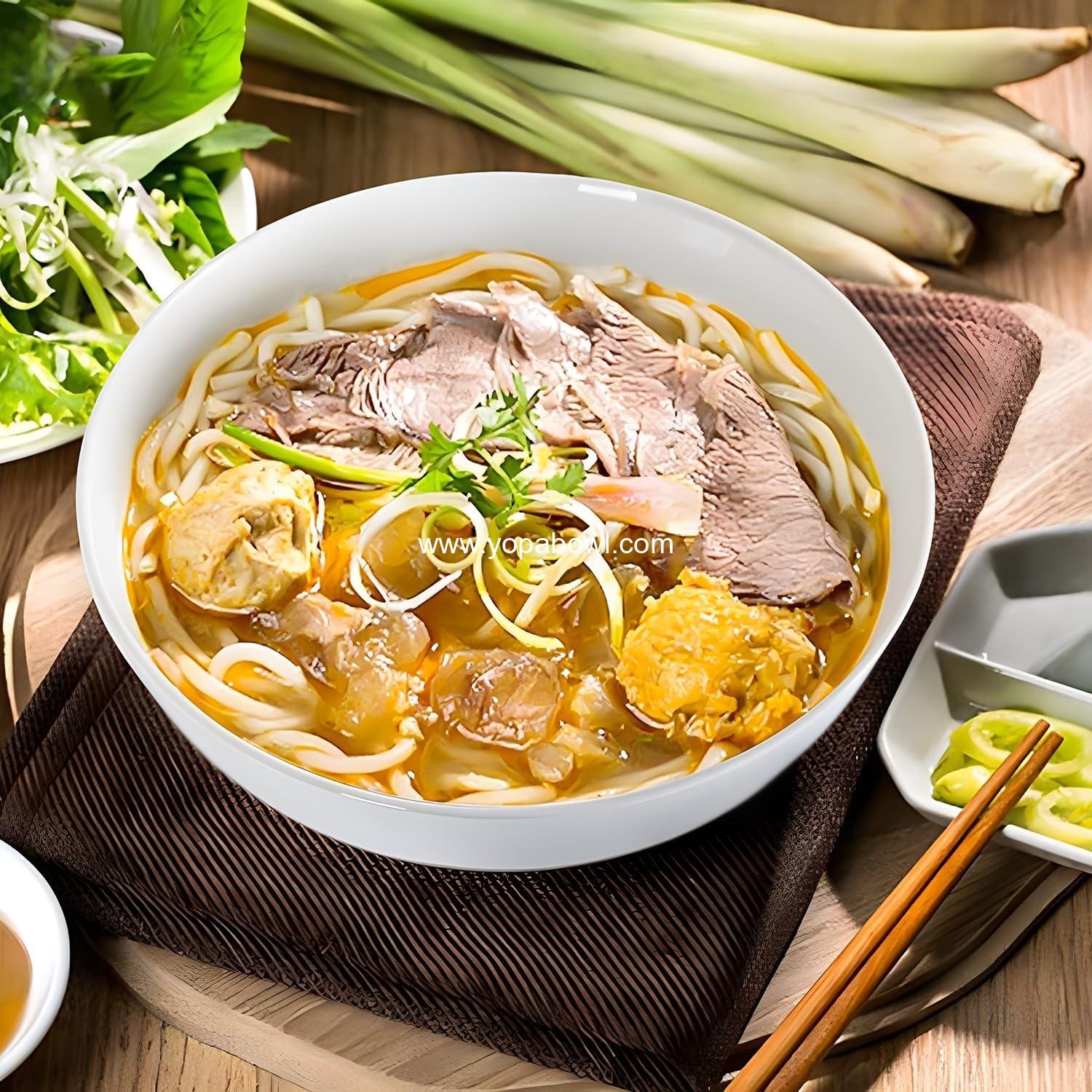 OEM 60 oz Large Pho and Ramen Bowls Set of 3 - Off-White Ceramic, 8 Inch