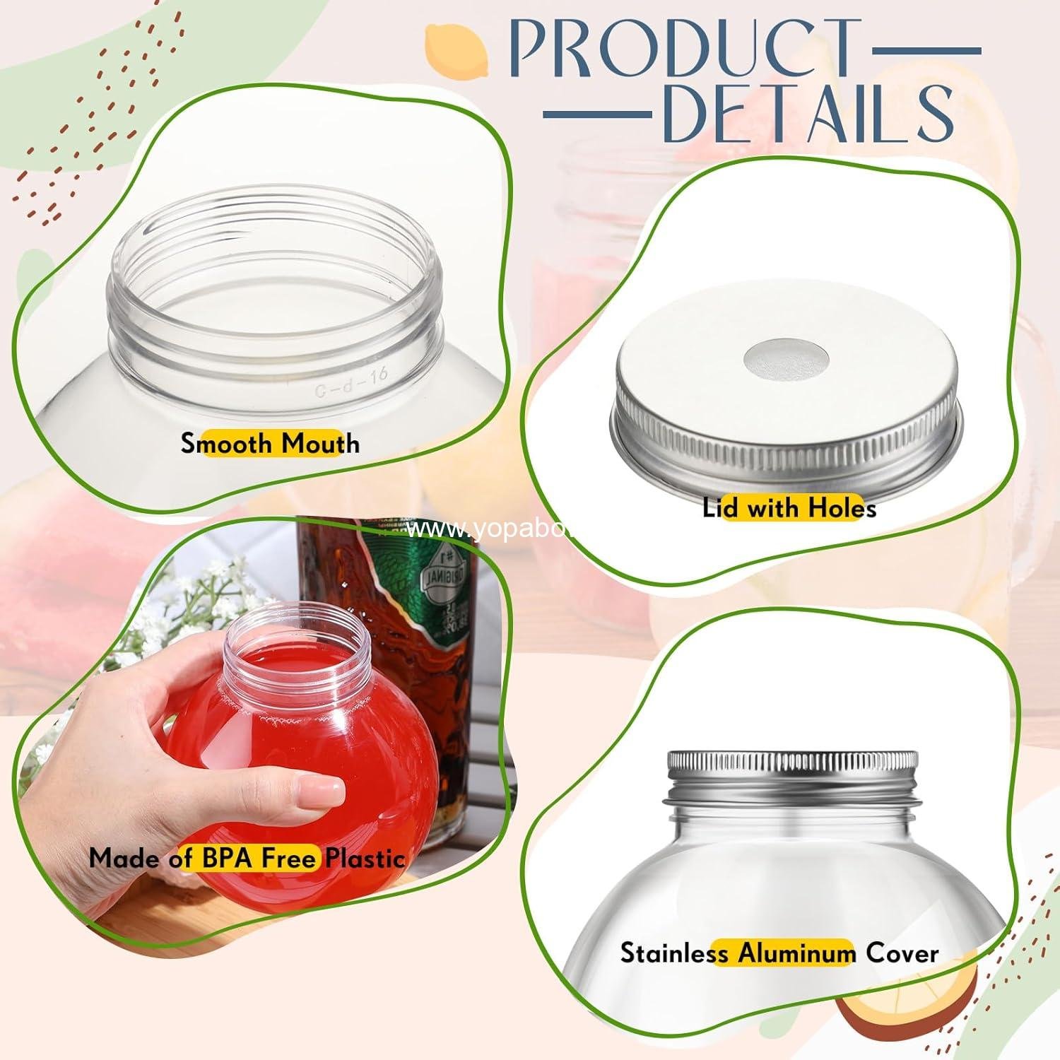 Wholesale 24 Pcs 10 oz Mini Plastic Fish Bowl Cups for Drinks Clear Spherical Potion Bottles with Lids and Straws for Christmas Carnival Candy Party Decorations Multicolor Factory