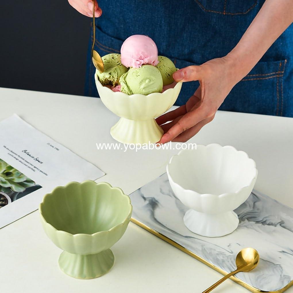 Wholesale Macaron Color Ceramic Dessert Bowl - 6 OZ Trifle Ice Cream Pudding Serving Bowl for Fruit, Salad, Candy, Snack - White - Factory Wholesale Macaron Color Ceramic Dessert Bowl - 6 OZ Trifle Ice Cream Pudding Serving Bowl for Fruit, Salad, Candy, Snack - White - Factory