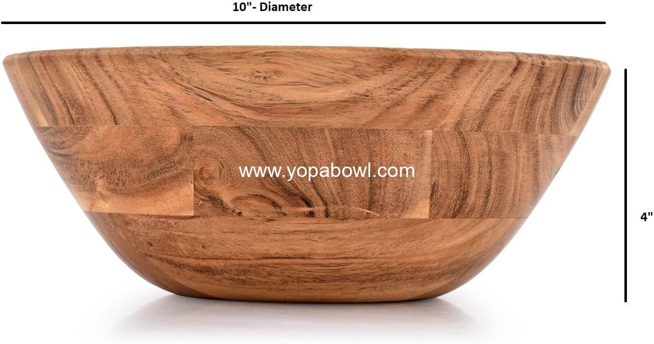Wholesale Acacia Wood Fruit Bowl for Fruits or Salads, 10