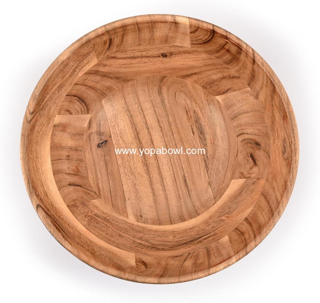 Wholesale Acacia Wood Fruit Bowl for Fruits or Salads, 10